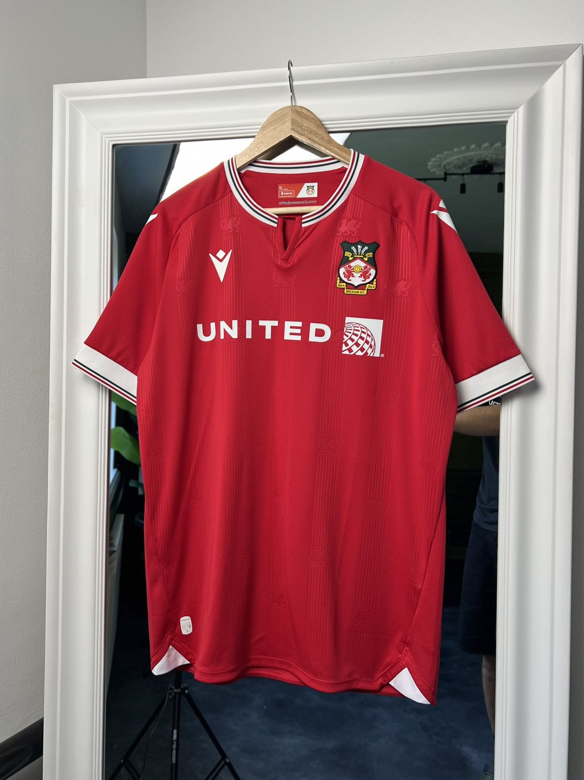 Macron × Vintage Wrexham AFC Home Jersey 2023/24 Macron XL – Mint Condition Size US XL / EU 56 / 4 - 5 Thumbnail