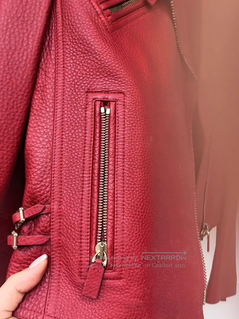 Valentino Valentino Red motorcycle leather jacket Size XS / US 0-2 / IT 36-38 - 3 Thumbnail