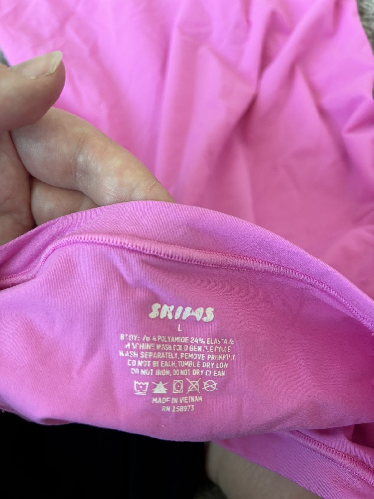 SKIMS Skims pink long sleeve bodysuit Size L / US 10 / IT 46 - 3 Thumbnail