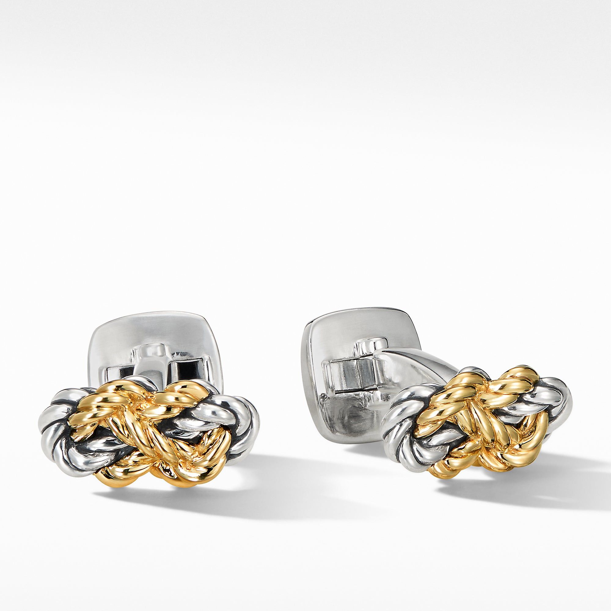 David Yurman o1s1wg111025 C0F517 Size:6/ Knot Cufflinks in Silver/Golden Size ONE SIZE - 1 Thumbnail
