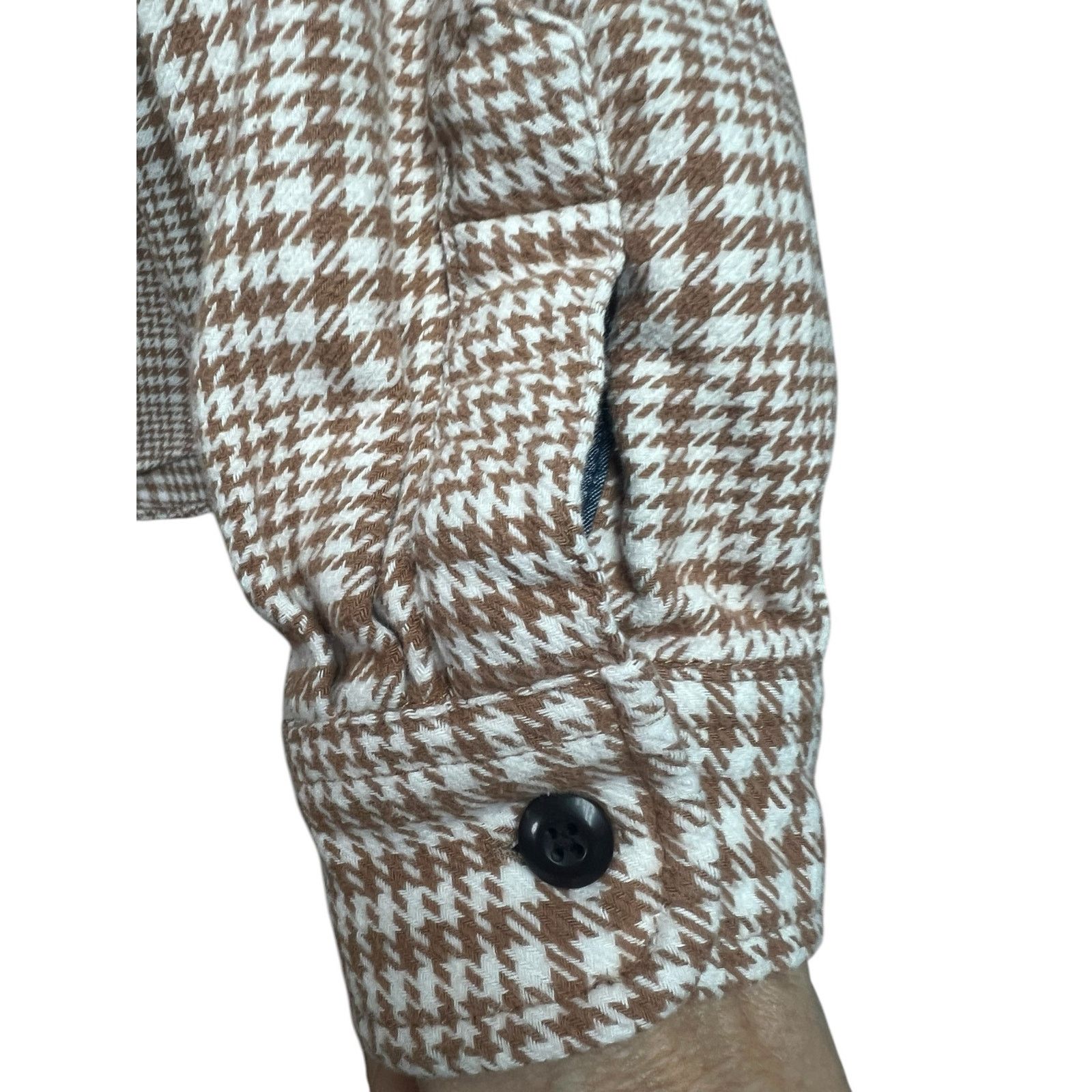 Lands' End Lands' End Shirt XL Brown Beige Plaid Flannel Button Up Size US XL / EU 56 / 4 - 7 Thumbnail