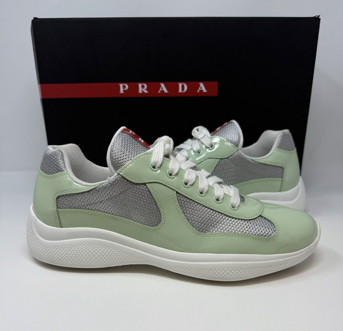 Prada Prada Americas Cup Sneaker Dew/Silver Size US 9 / EU 42 - 1 Thumbnail