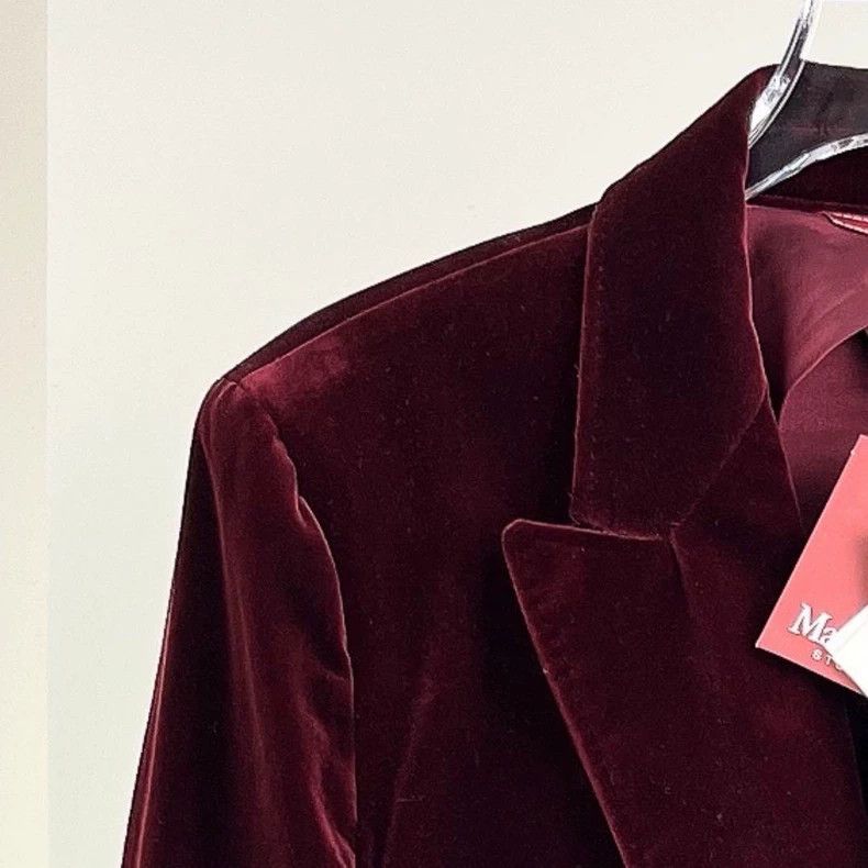 Other Max Mara Burgundy velvet jacket Size M / US 6-8 / IT 42-44 - 3 Thumbnail