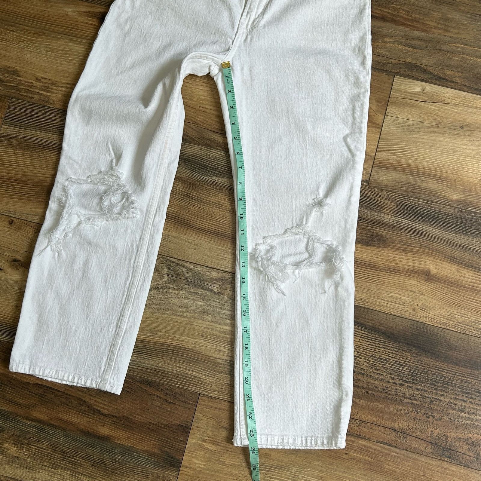 Abercrombie & Fitch Abercrombie & Fitch Jeans The Ankle Straight High Rise White Size 26" / US 2 / IT 38 - 11 Thumbnail