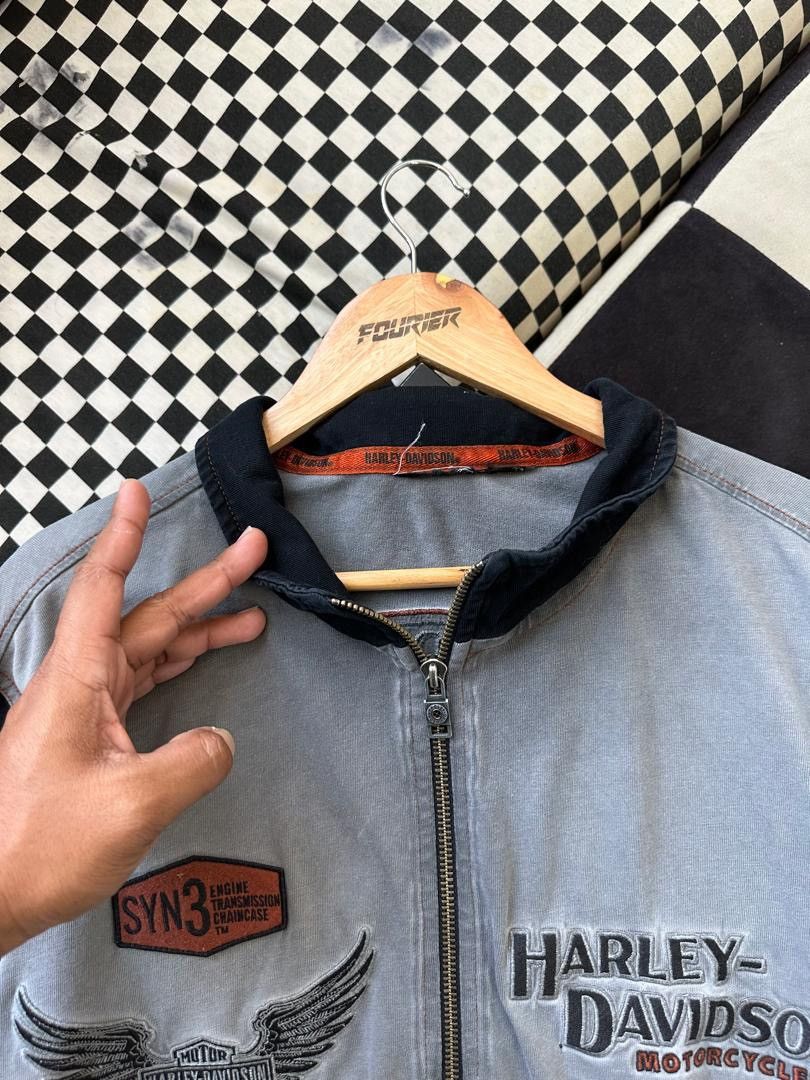 Harley Davidson × Vintage HARLEY DAVIDSON HALF ZIPPER Size US XXL / EU 58 / 5 - 5 Thumbnail