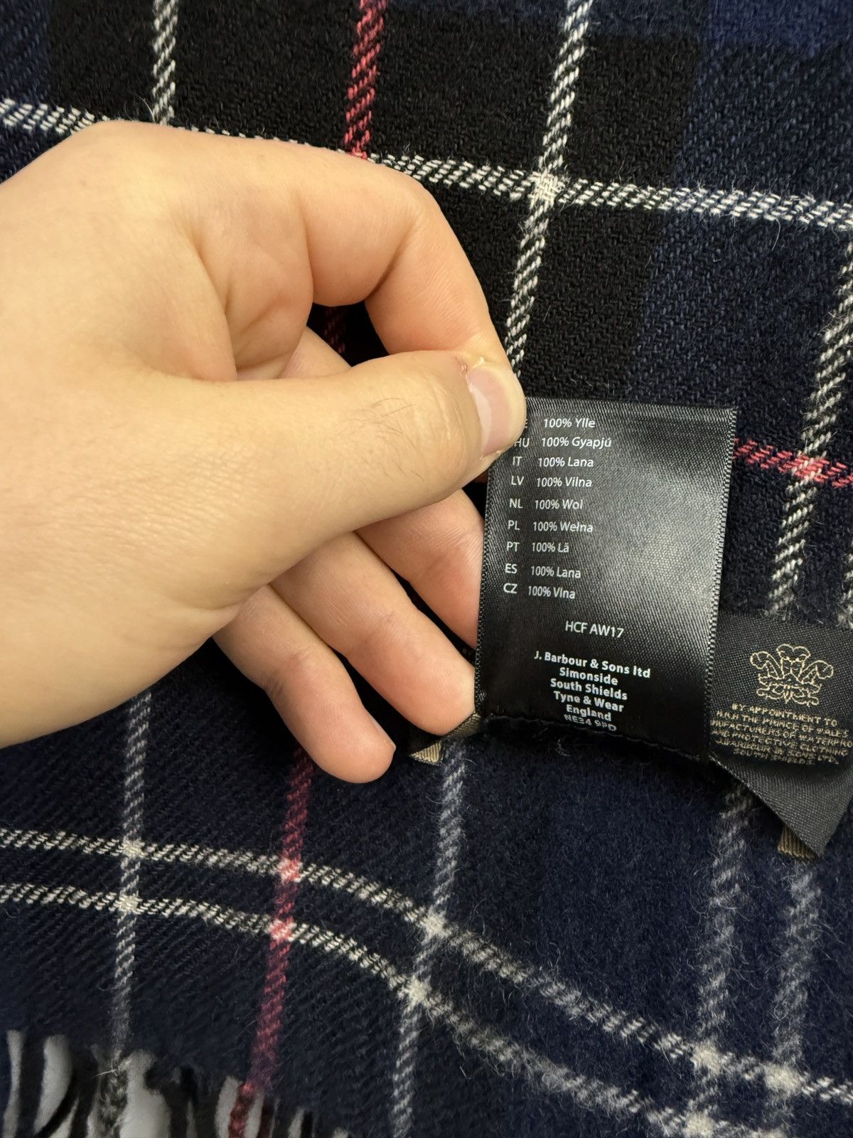 Barbour 🏴󠁧󠁢󠁥󠁮󠁧󠁿 Vintage Barbour Scarf Wool Rare Retro Hype Y2K Size ONE SIZE - 6 Thumbnail
