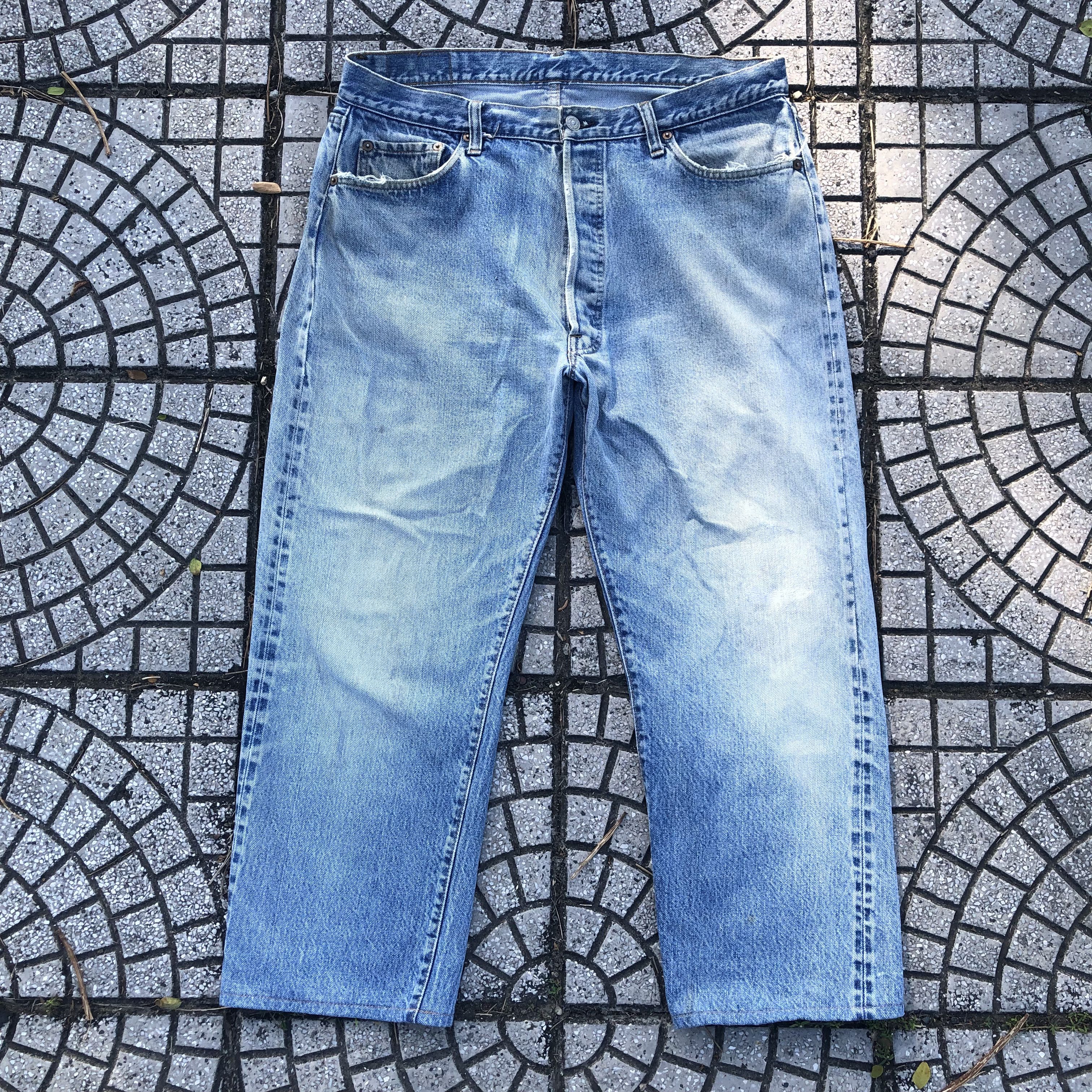 Levi's Vtg 70s LEVl 'S 501 red tab selvedge button fly stap 6 Size US 40 / EU 56 - 1 Thumbnail