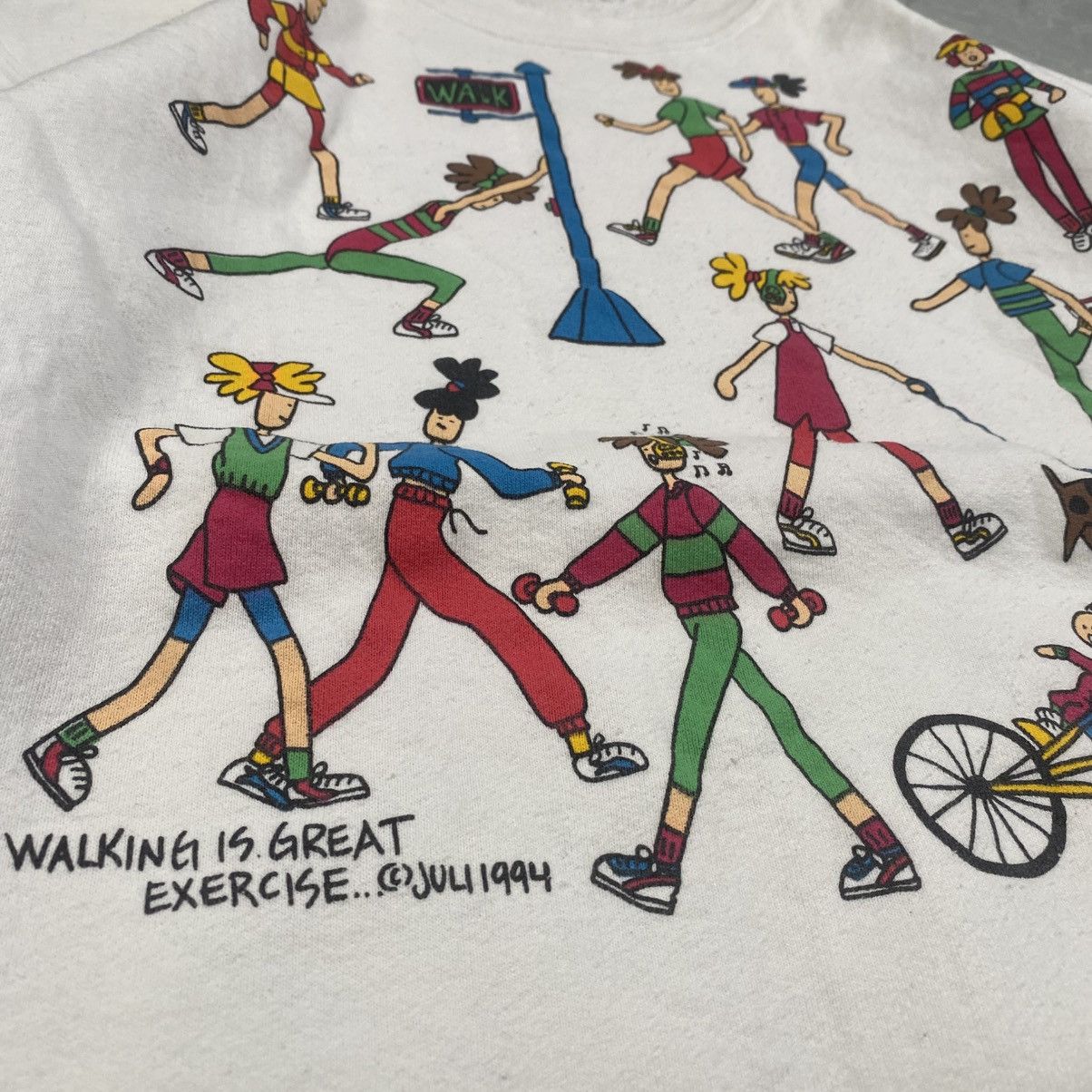 Other Vintage 90s Juli Walking Is Great Exercise Crewneck Size US L / EU 52-54 / 3 - 3 Thumbnail