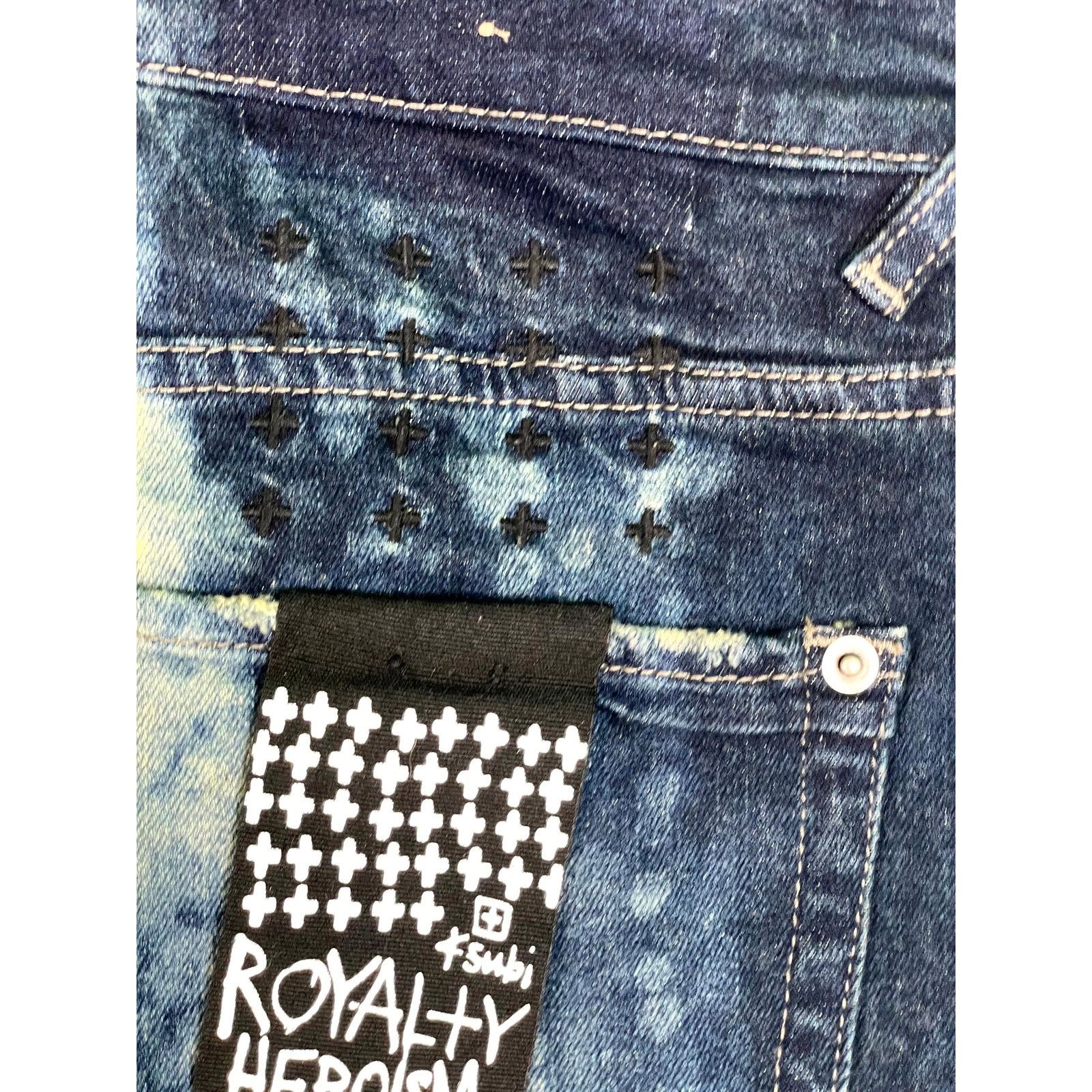 Ksubi Ksubi Tie Dye Dark Wash Jeans Size US 31 - 4 Thumbnail