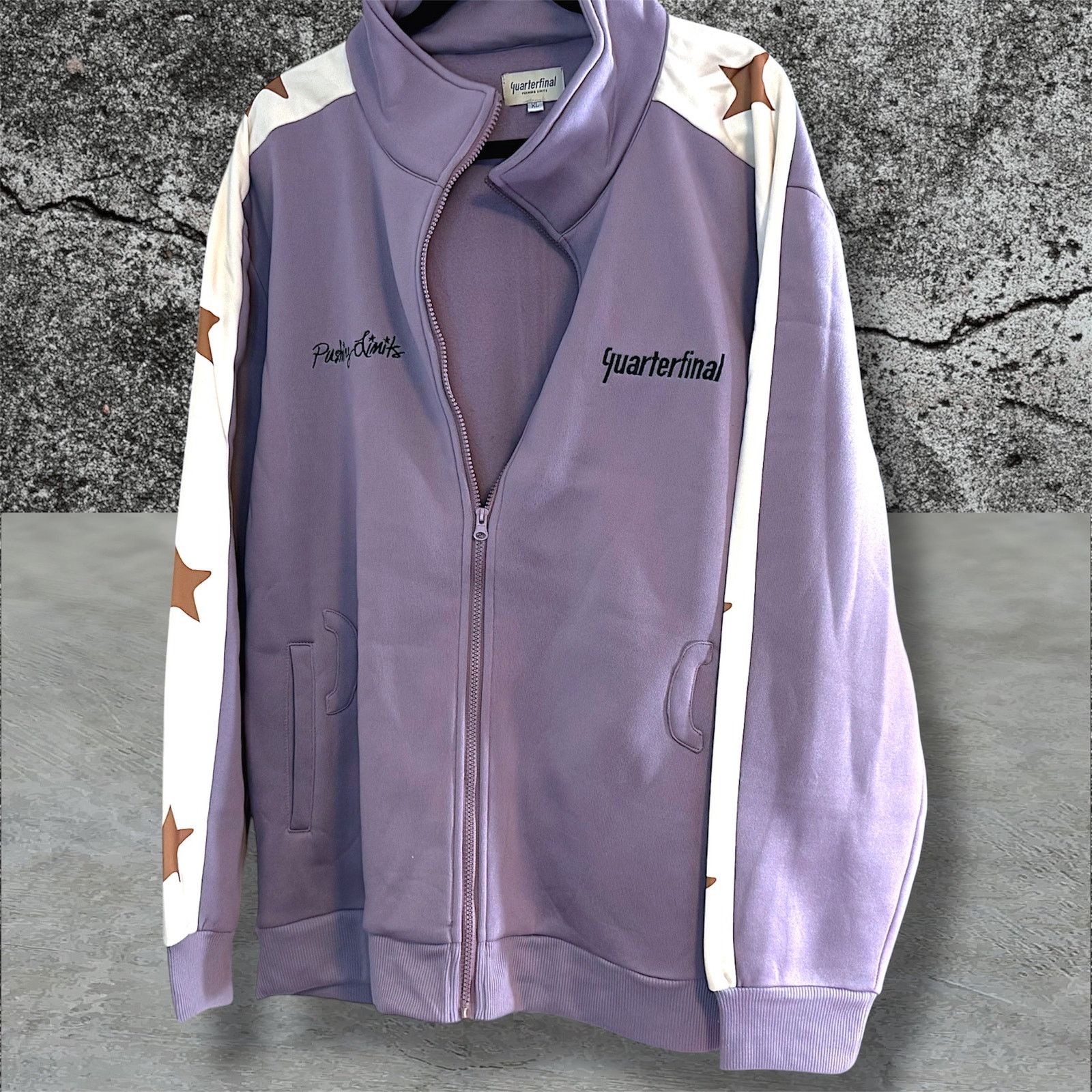 Other •NEW• Quarterfinals QTFL PURPLE STAR TRACK ZIPUP JACKET • XL Size US XL / EU 56 / 4 - 2 Thumbnail