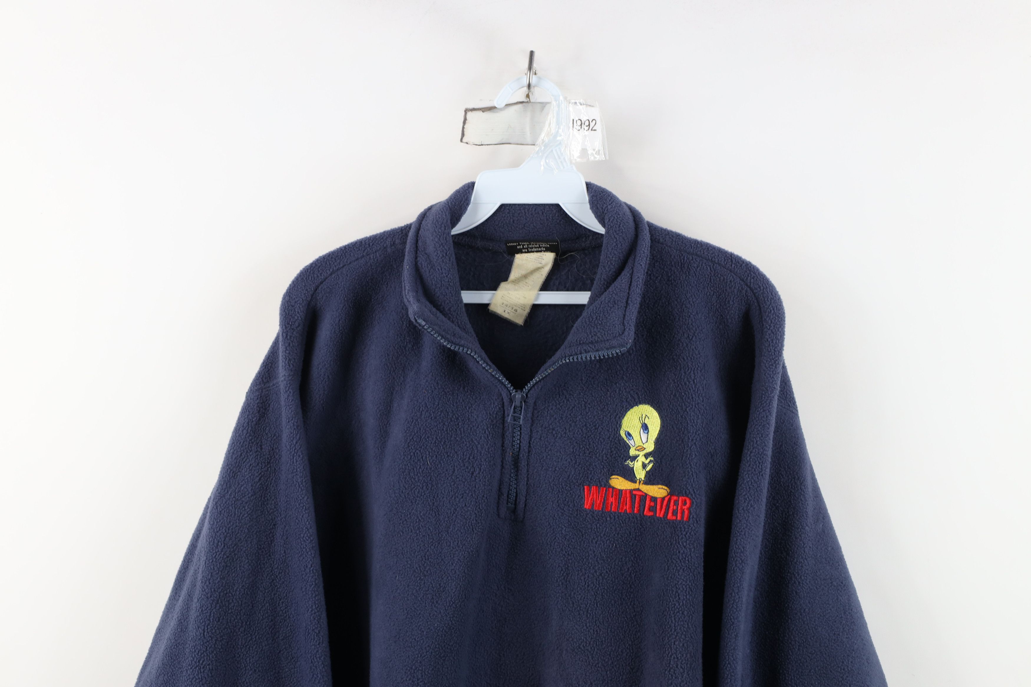 Vintage Vintage Y2K 2001 Looney Tunes Tweety Bird Fleece Sweater Size XL / US 12-14 / IT 48-50 - 2 Thumbnail
