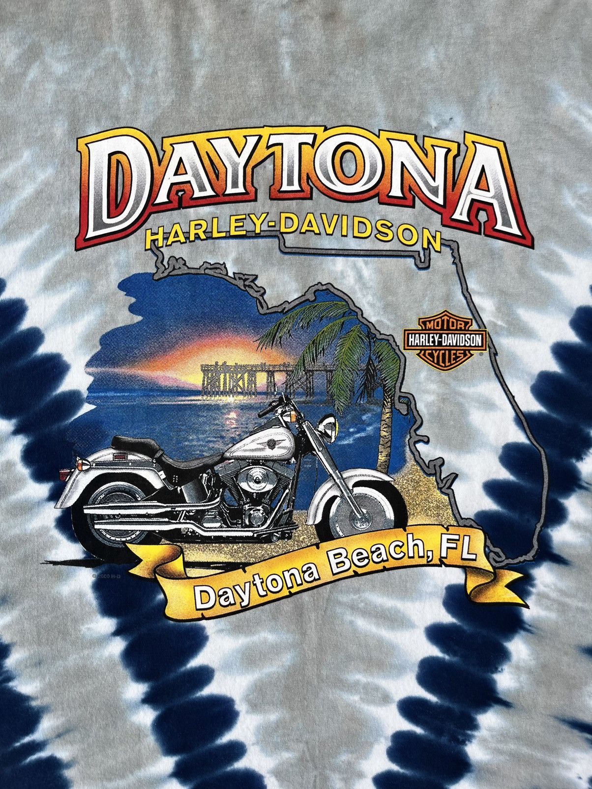 Harley Davidson Vintage Harley Davidson Tie Dye T-Shirt Single Stitch Y2K 90 Size US M / EU 48-50 / 2 - 9 Thumbnail