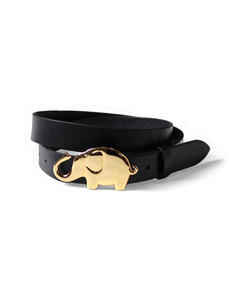 Kapital Kapital Leather Trunk Up Elephant Buckle Belt Size ONE SIZE - 2 Thumbnail