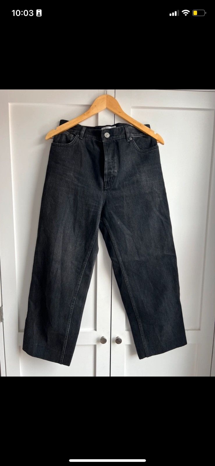 image of Balenciaga Baggy Jeans in Black, Men's (Size 30)