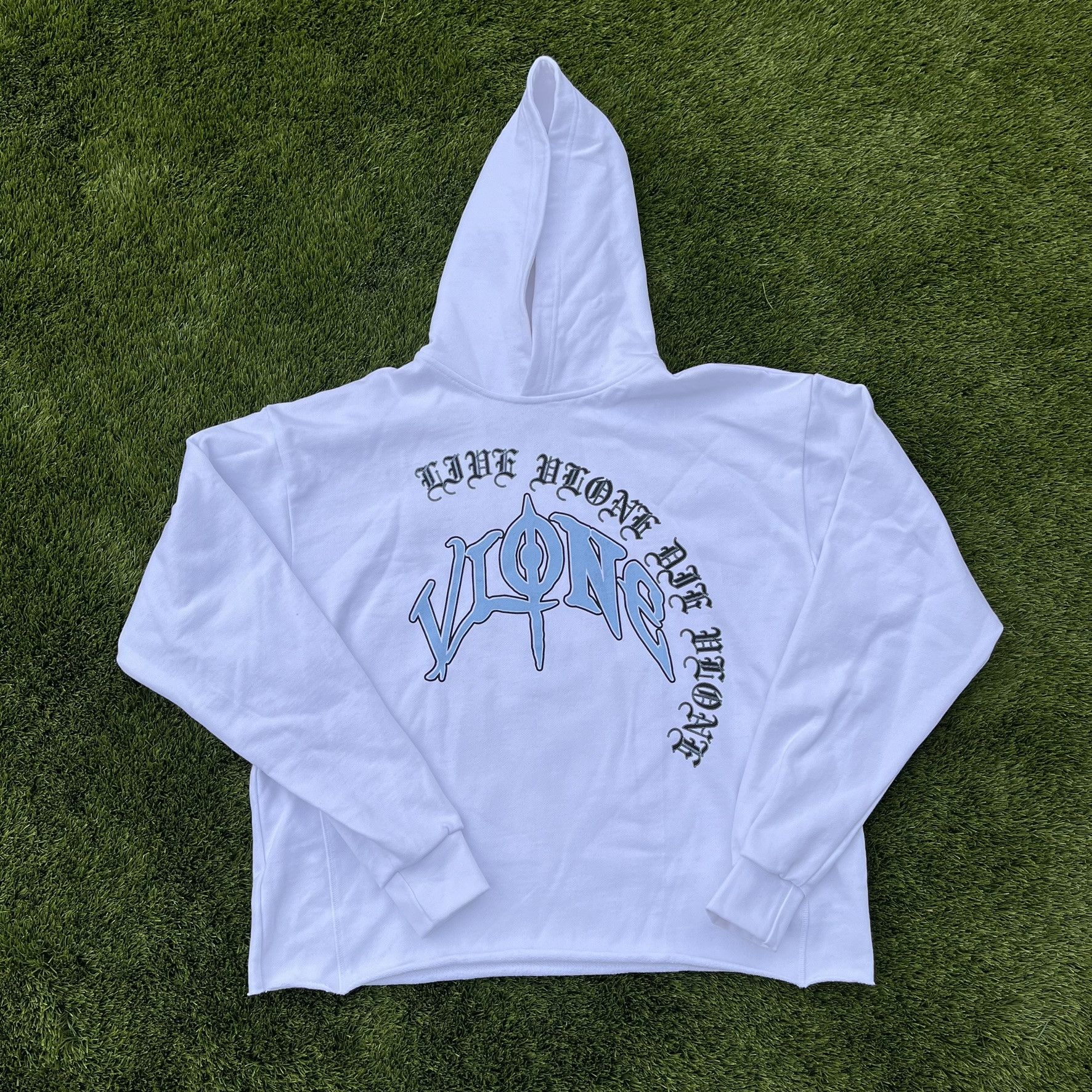 Vlone VLONE O-Hoodie WHITE/BLUE | Grailed