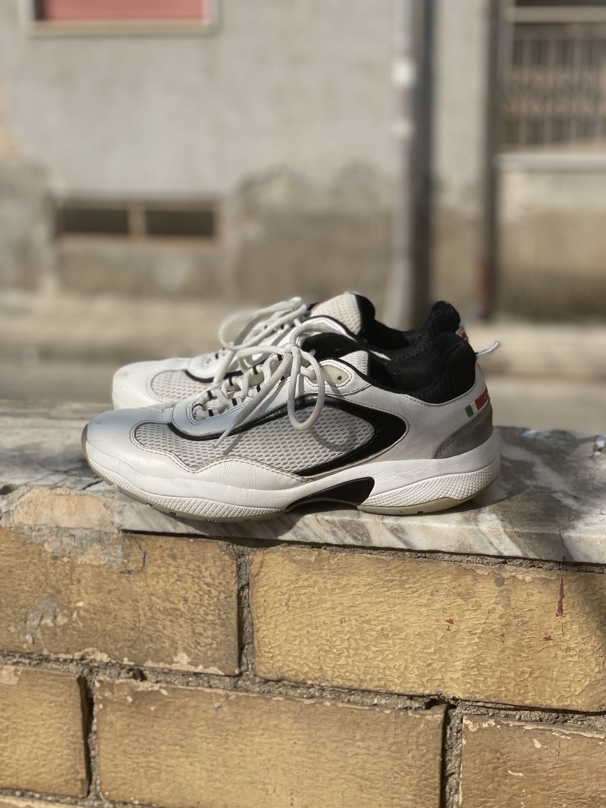 Prada RARE Prada Luna Rossa LUE 001 White leather Sneakers size 41 Size US 8 / EU 41 - 2 Thumbnail