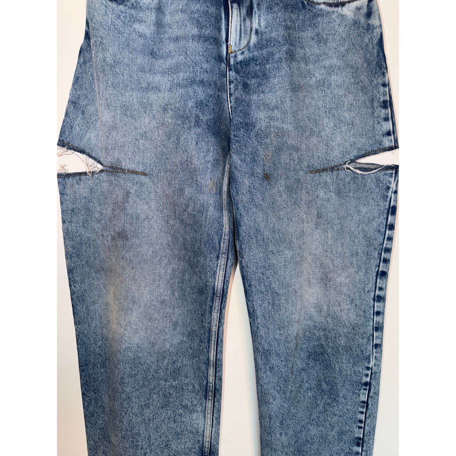 Maison Margiela Maison Margiela Women's Denim Jeans with Slash Details Size 29" - 6 Thumbnail