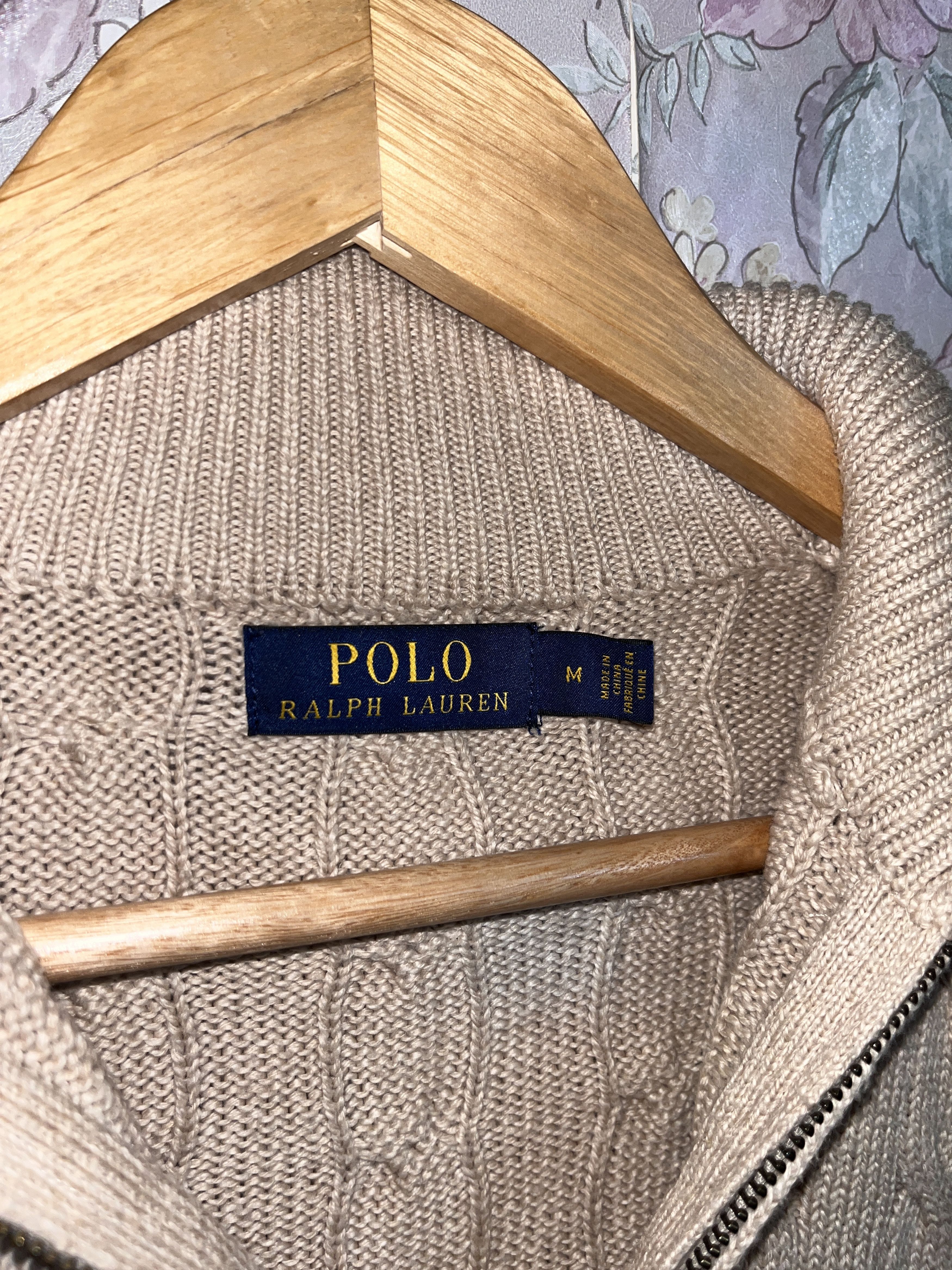 Polo Ralph Lauren Polo Ralph Lauren Beige quarter zip cable knit sweater Size US M / EU 48-50 / 2 - 5 Thumbnail