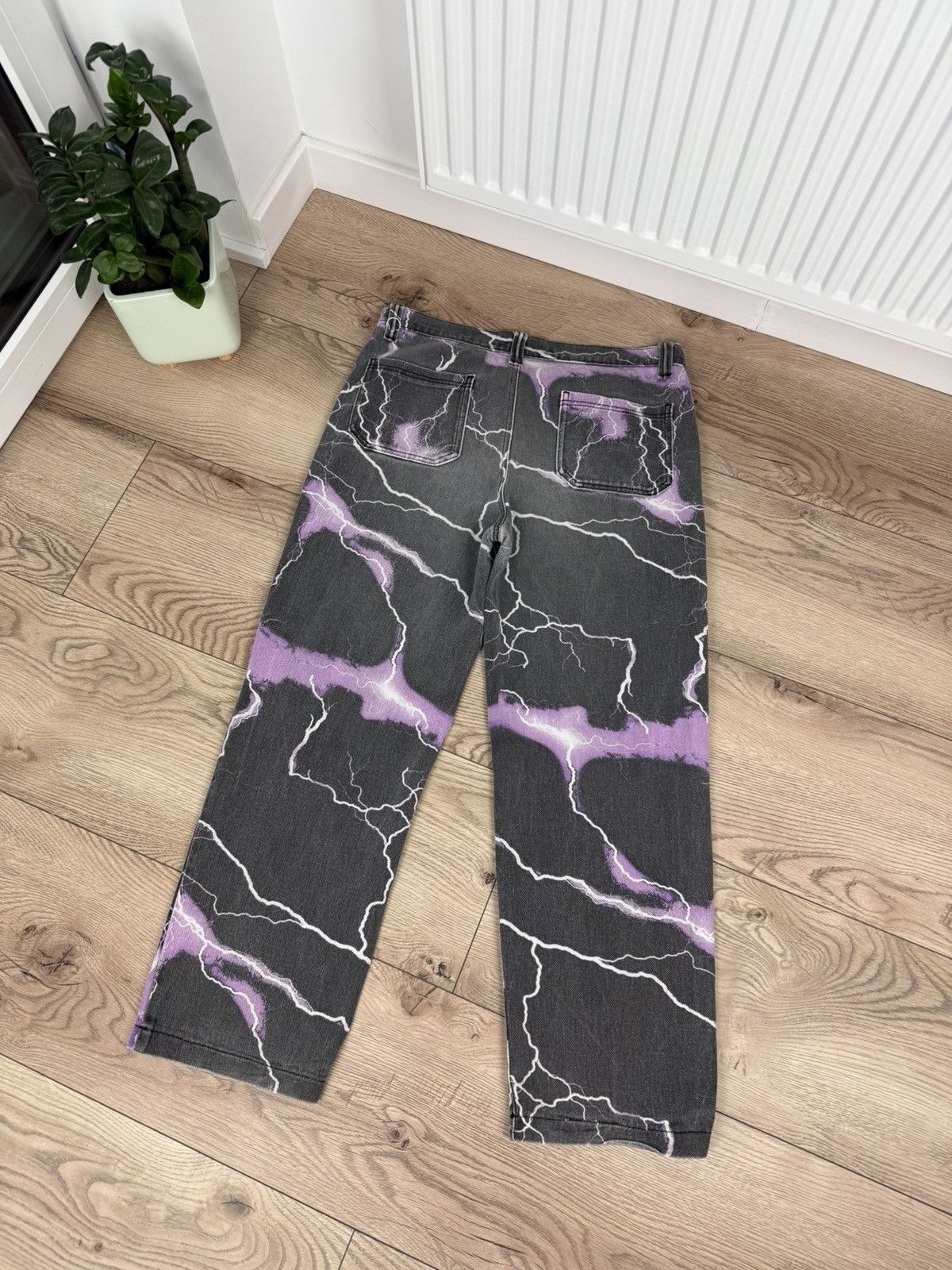 Hypebeast Jaded London Jeans Purple Lightning Skate Baggy Y2K Hype Al Size US 34 / EU 50 - 7 Thumbnail
