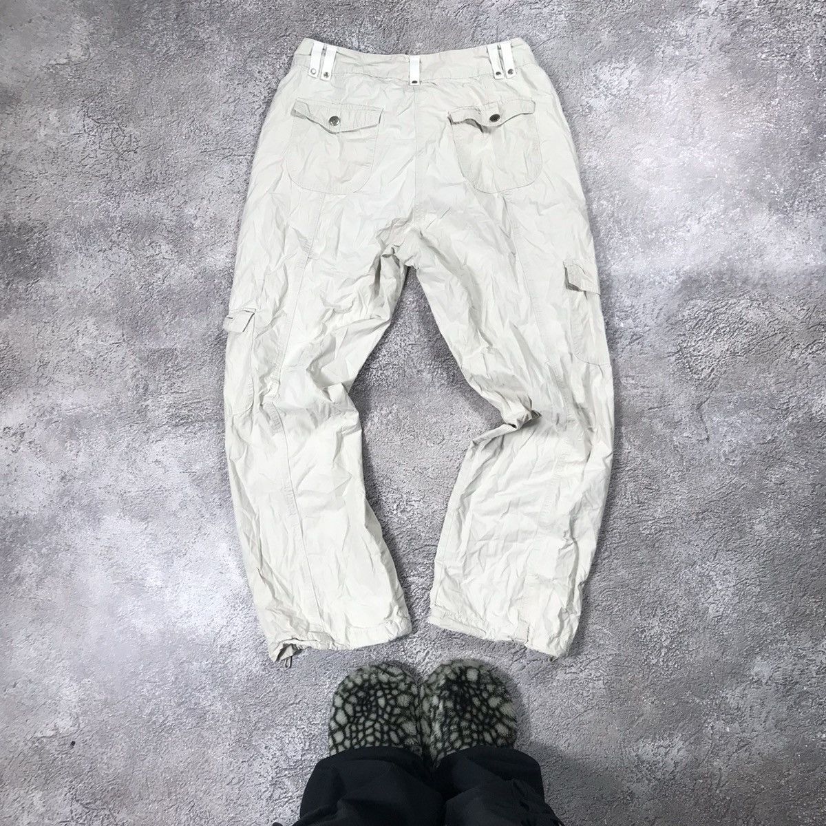Vintage Vintage 90s Baggy Cargo Pants Distressed Parachute Grunge 30 Size 30" / US 8 / IT 44 - 6 Thumbnail