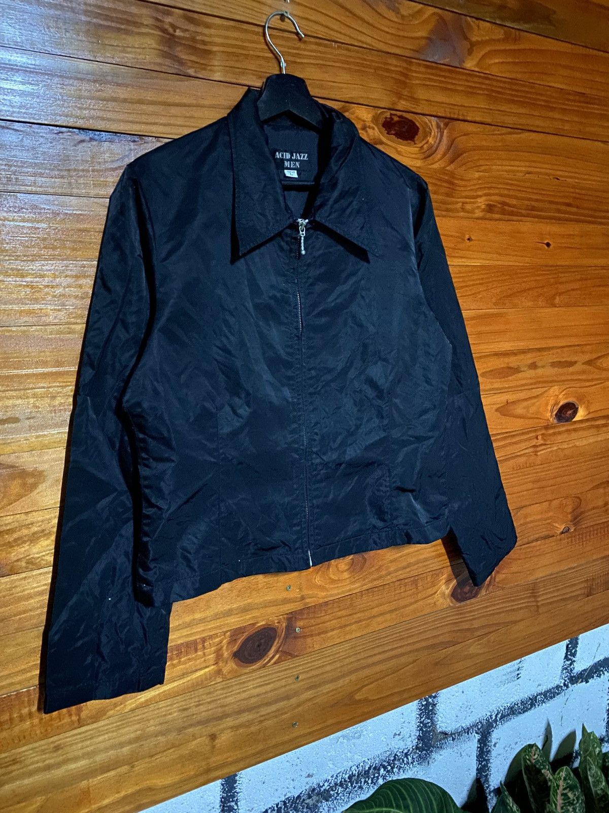Japanese Brand ACID JAZZ MEN Black Nylon Jacket Minimalist 1990s Streetwear Size US S / EU 44-46 / 1 - 5 Thumbnail