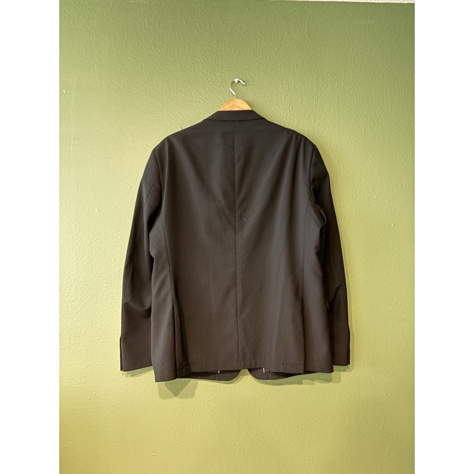 John Varvatos John Varvatos Blazer Mens 44 R Black Bleecker 100% Wool Size 44R - 3 Thumbnail