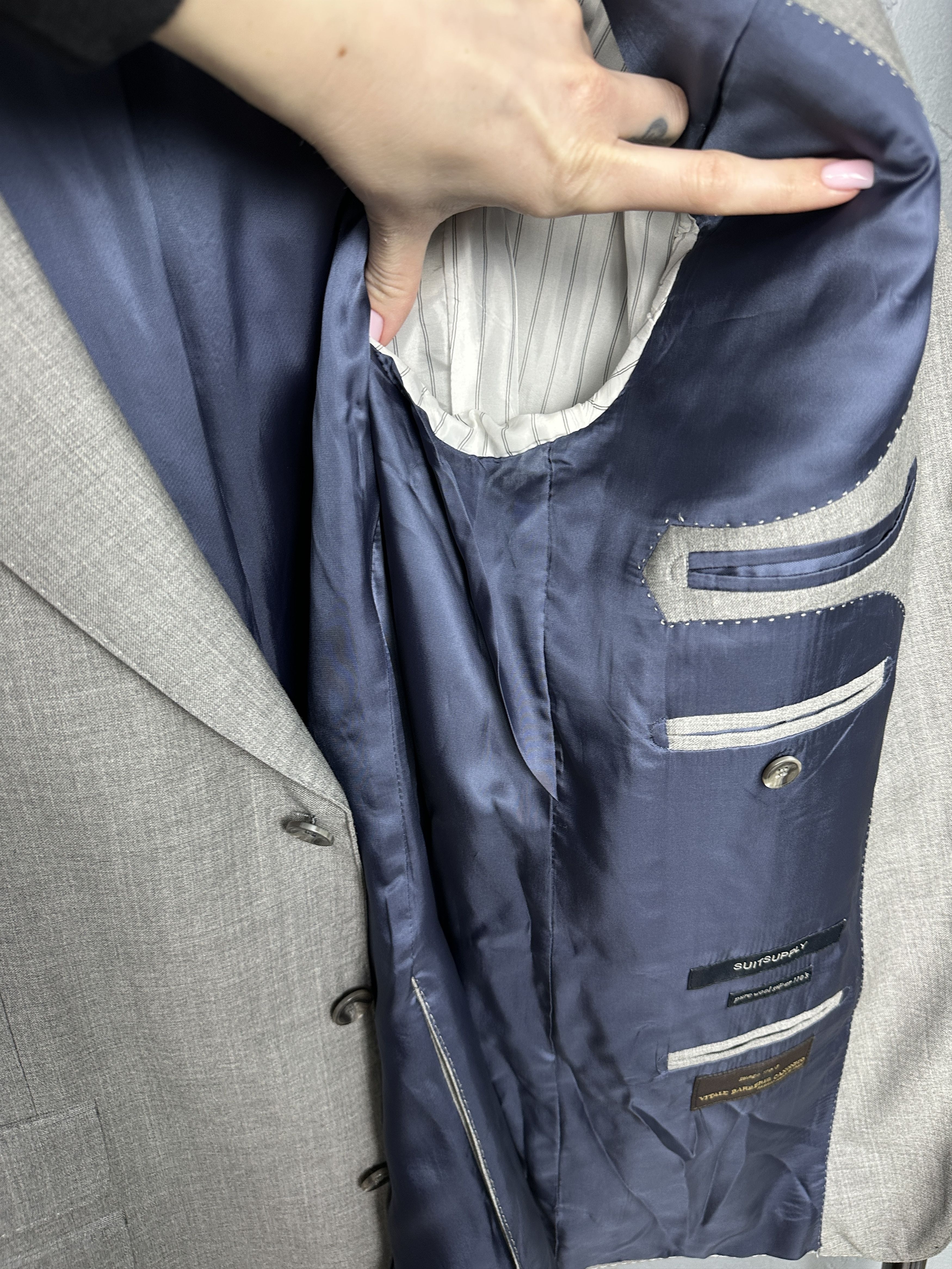 Suitsupply Suitsupply Mens Wool Blazer Jacket Three Buttons Size 44S - 6 Thumbnail