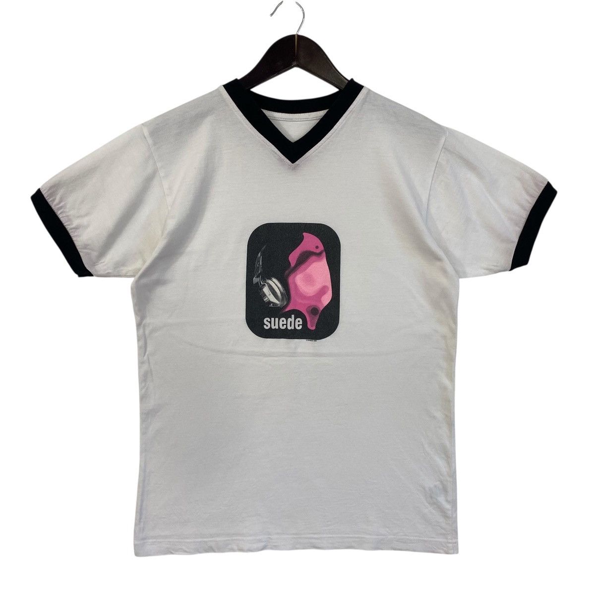 Band Tees VINTAGE 90s SUEDE britpop band head music album ringer shirt Size US M / EU 48-50 / 2 - 1 Thumbnail