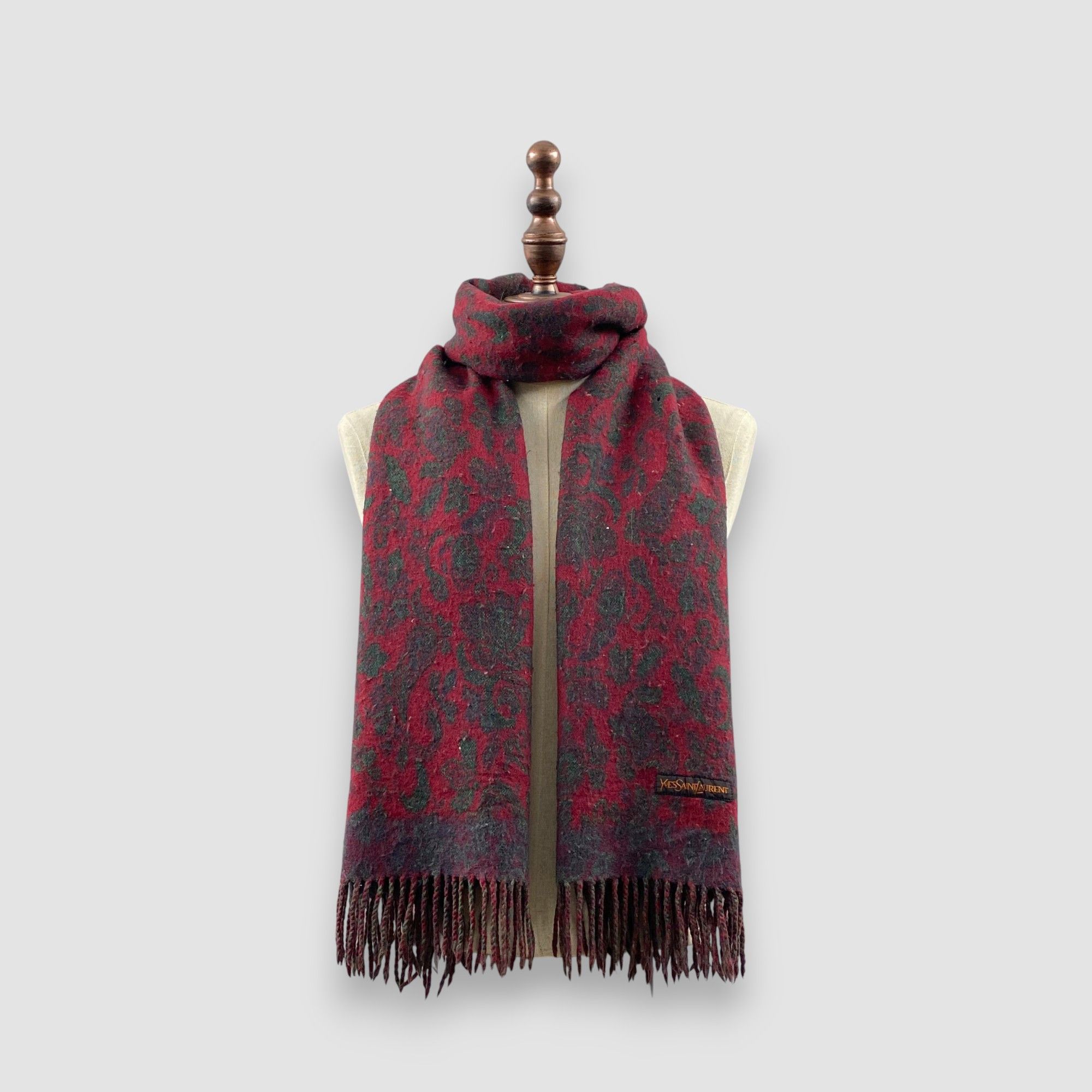 Yves Saint Laurent Vintage Yves Saint Laurent Scarf Muffler YSL Wool Scarves Size ONE SIZE - 1 Thumbnail