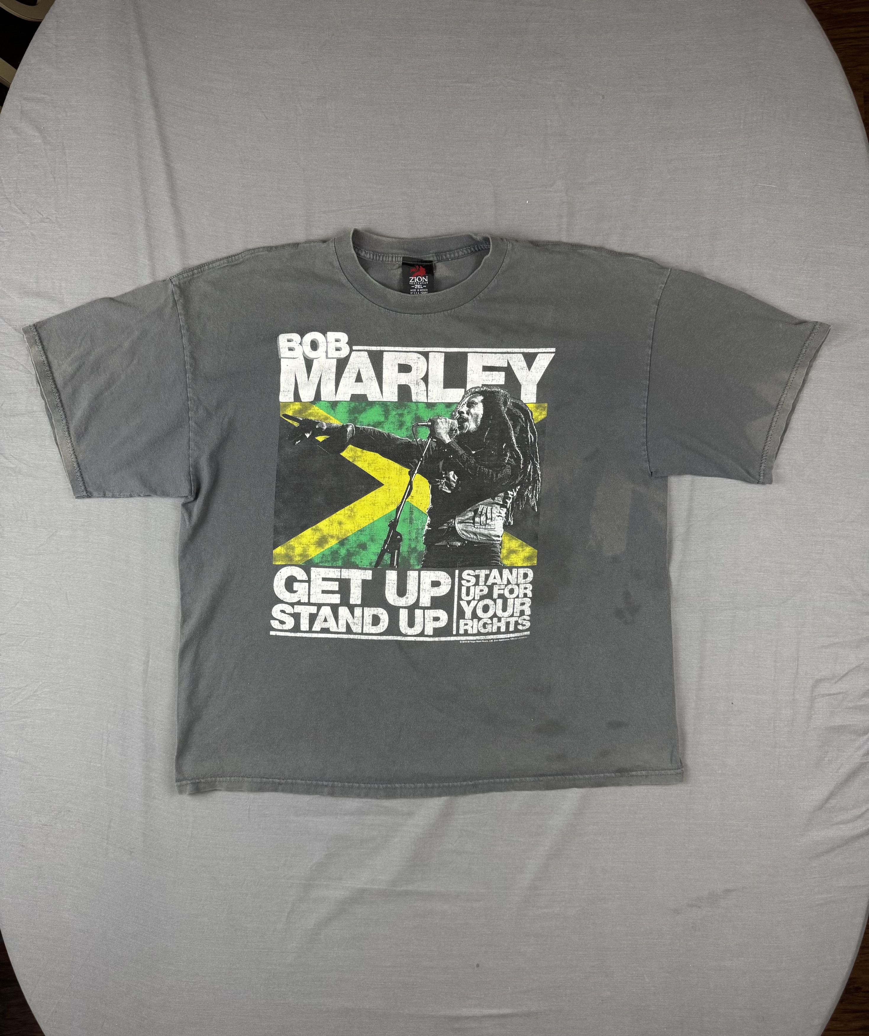 Zion Rootswear Y2K Bob Marley Get Up Stand Up Zion Rootswear T-Shirt Size US XXL / EU 58 / 5 - 1 Thumbnail