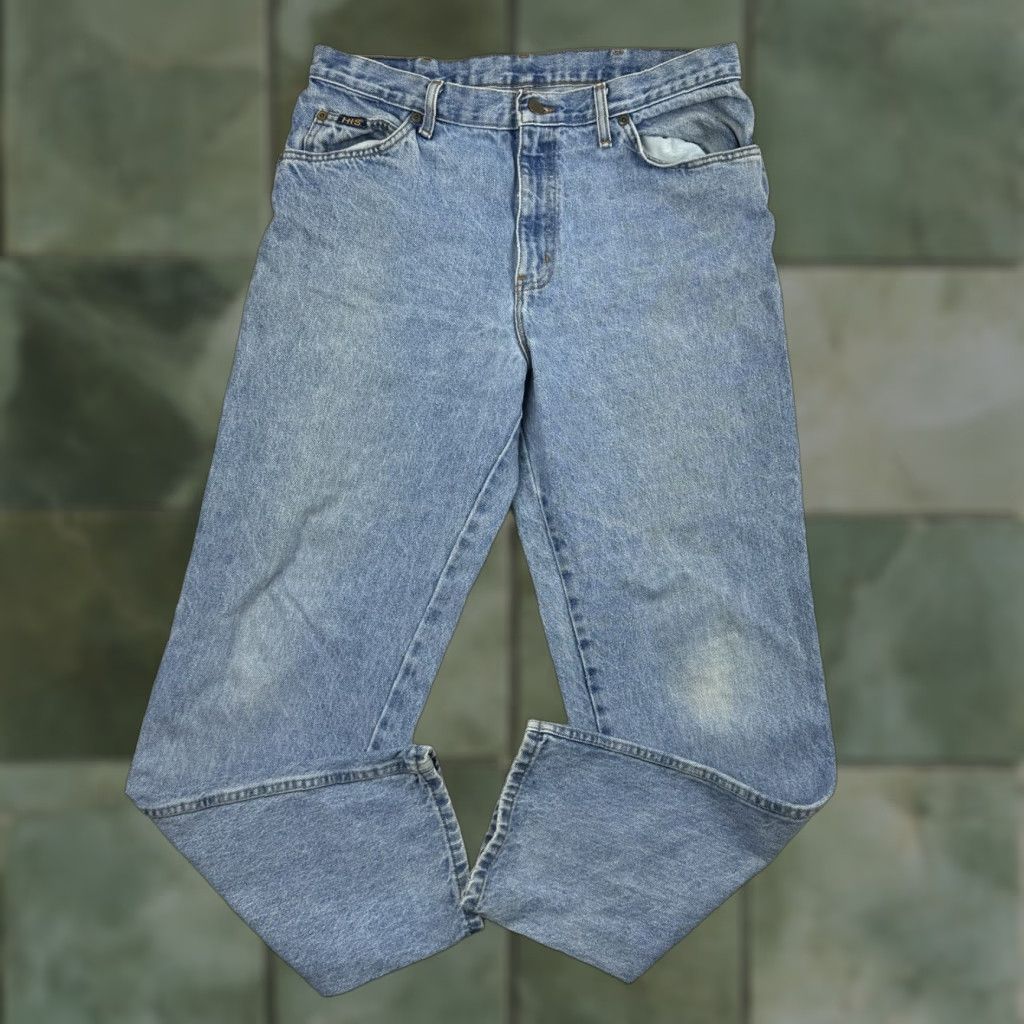 Denime VINTAGE H.I.S Jeans 36x32 Blue Denim Straight 90s Grunge Mens Pants Adult Size US 36 / EU 52 - 1 Thumbnail