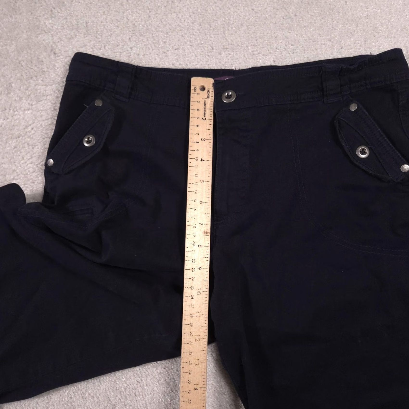 Gloria Vanderbilt Gloria Vanderbilt Capri Pants Womens 10 Blue Twill Stretch Zip Fly Casual Size 32" / US 10 / IT 46 - 7 Thumbnail