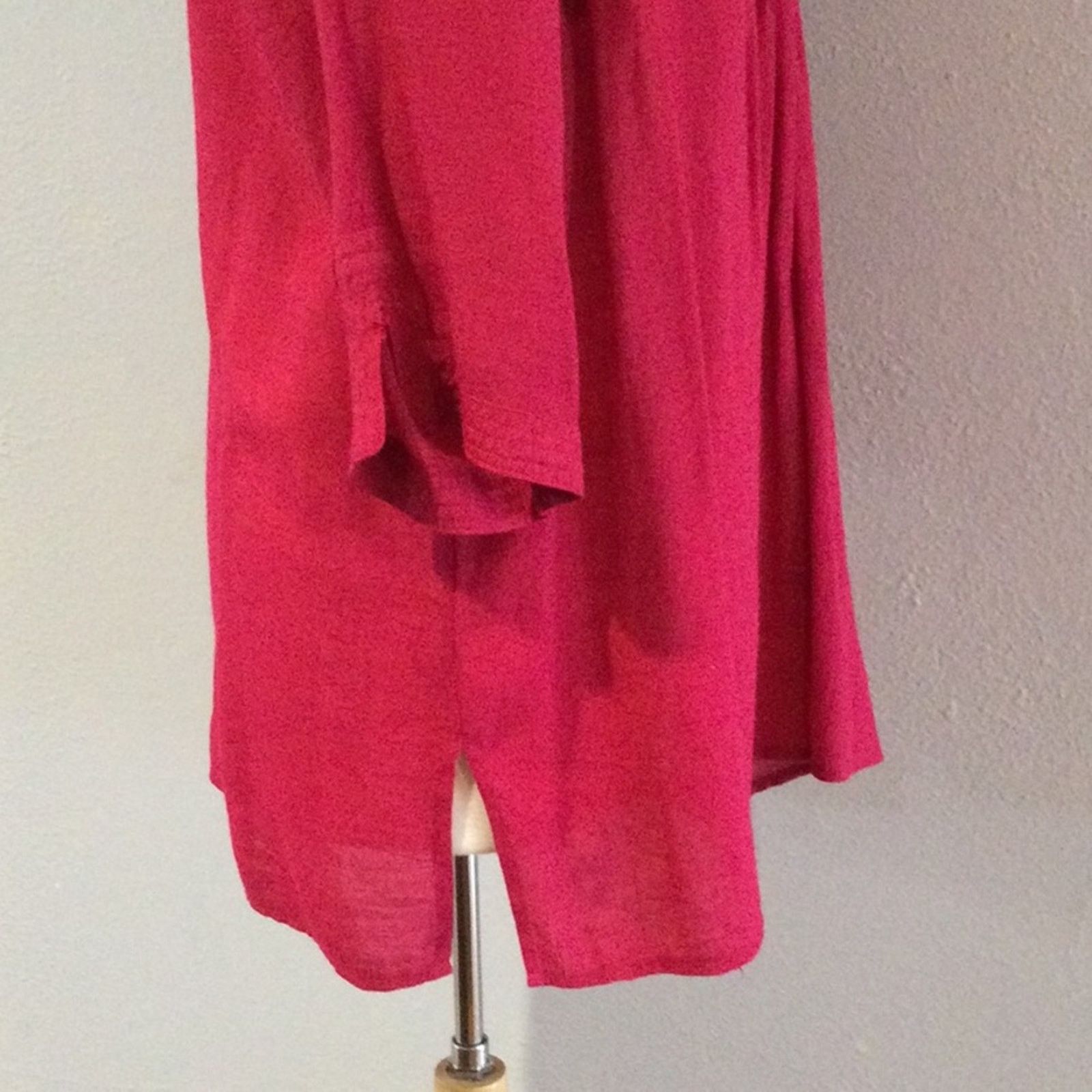 Other Maggie Barnes Embroidered Red V-neck 3/4 Split Sleeve Top 0X Size XL / US 12-14 / IT 48-50 - 6 Thumbnail