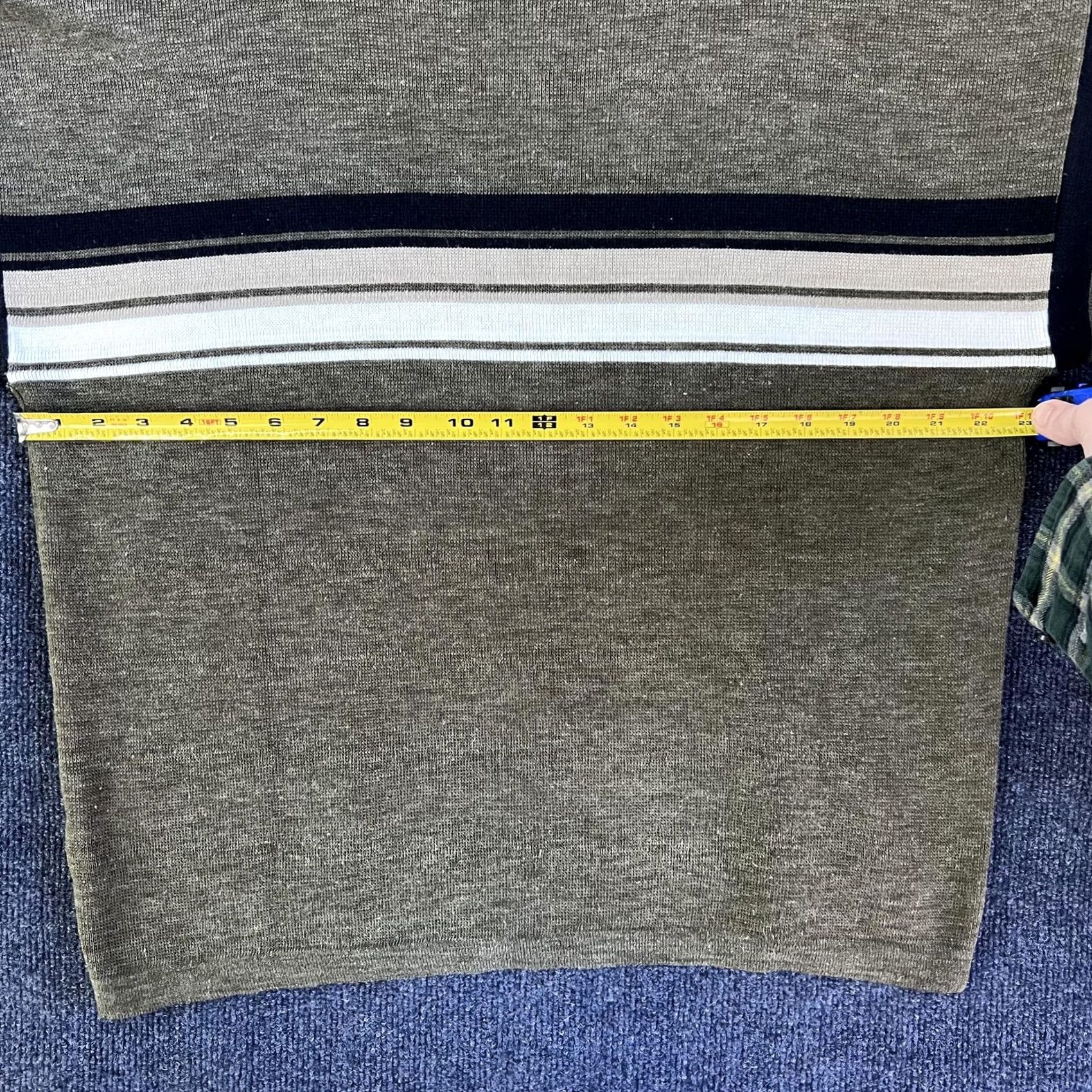 Vintage VINTAGE Zonz Sweater Mens XL Gray Stripe V-Neck Pullover 100% Acrylic Ribbed Knit Striped Mens XL Gray Navy Cream Tan Light Blue Size US XL / EU 56 / 4 - 3 Thumbnail