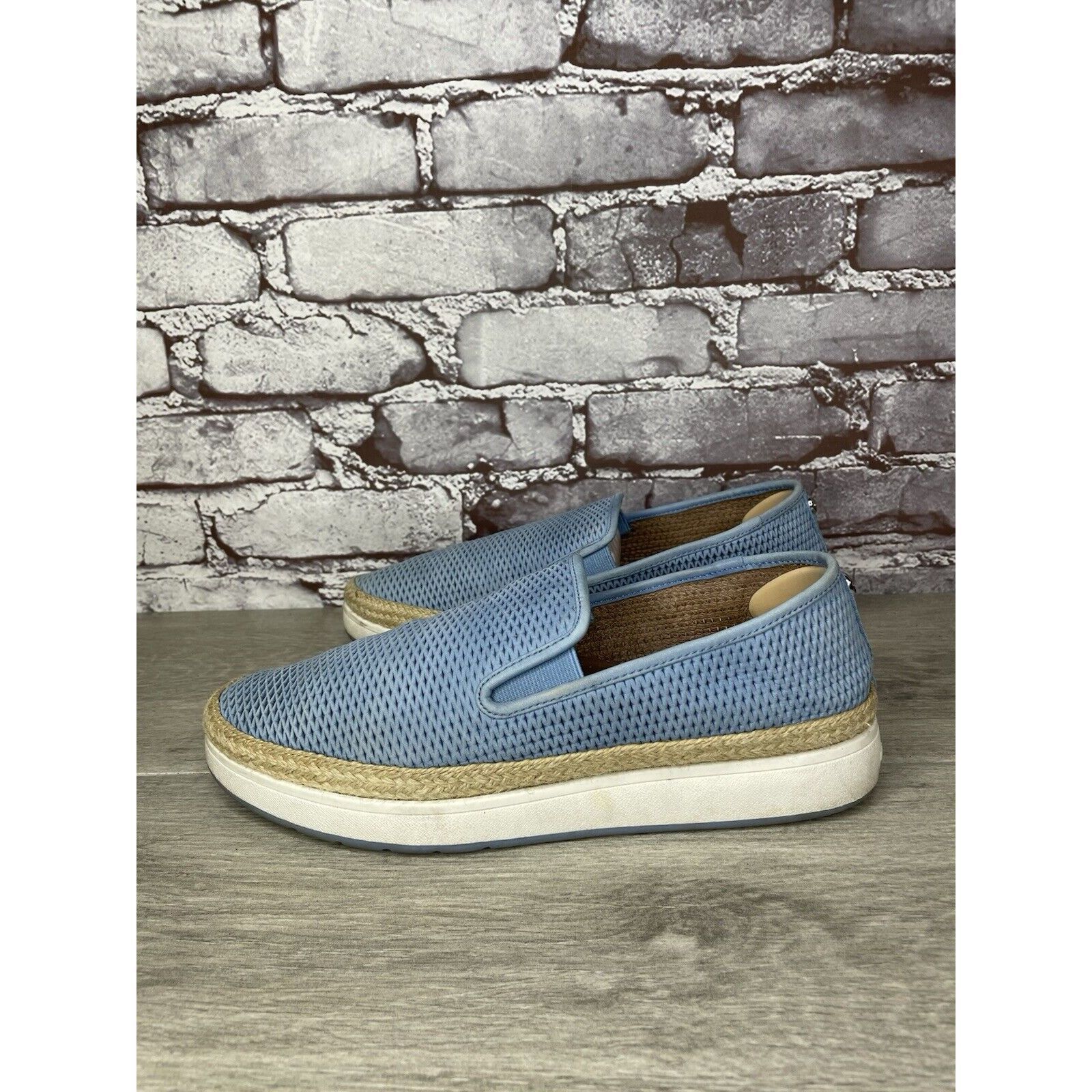 Donald Pliner Donald J Pliner Palm Lagoon Blue Leather Espadrille Shoes Wo Size US 10 / IT 40 - 22 Thumbnail