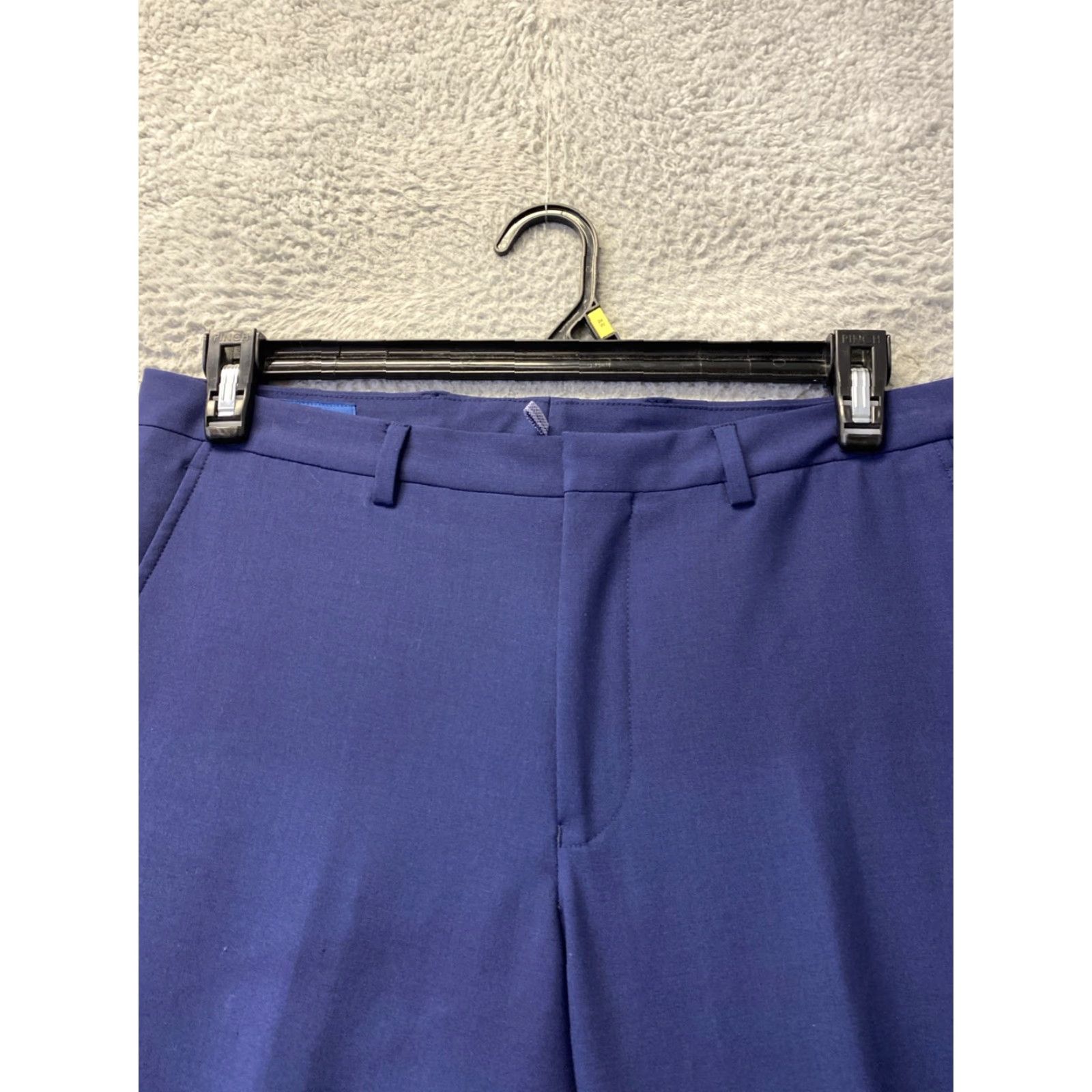 Cole Haan Cole Haan Dress Pants Mens 33x30 Navy Blue Wool Blend Flat Front Straight Slim Pockets Size US 33 - 2 Thumbnail