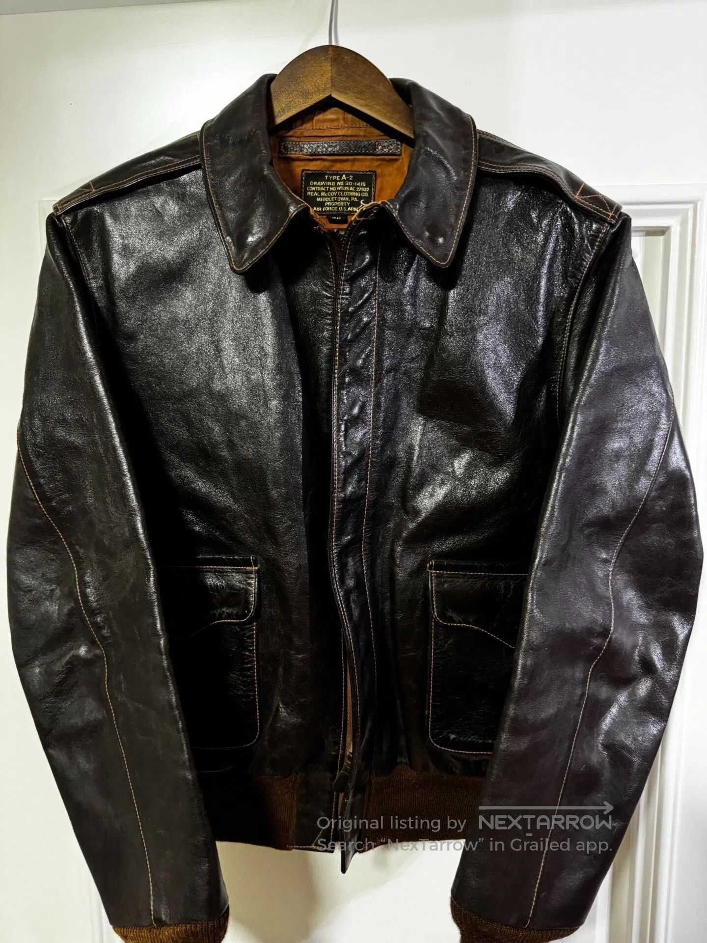 The Real McCoy's Real McCoy A2 Flight Jacket. Size US M / EU 48-50 / 2 - 2 Thumbnail