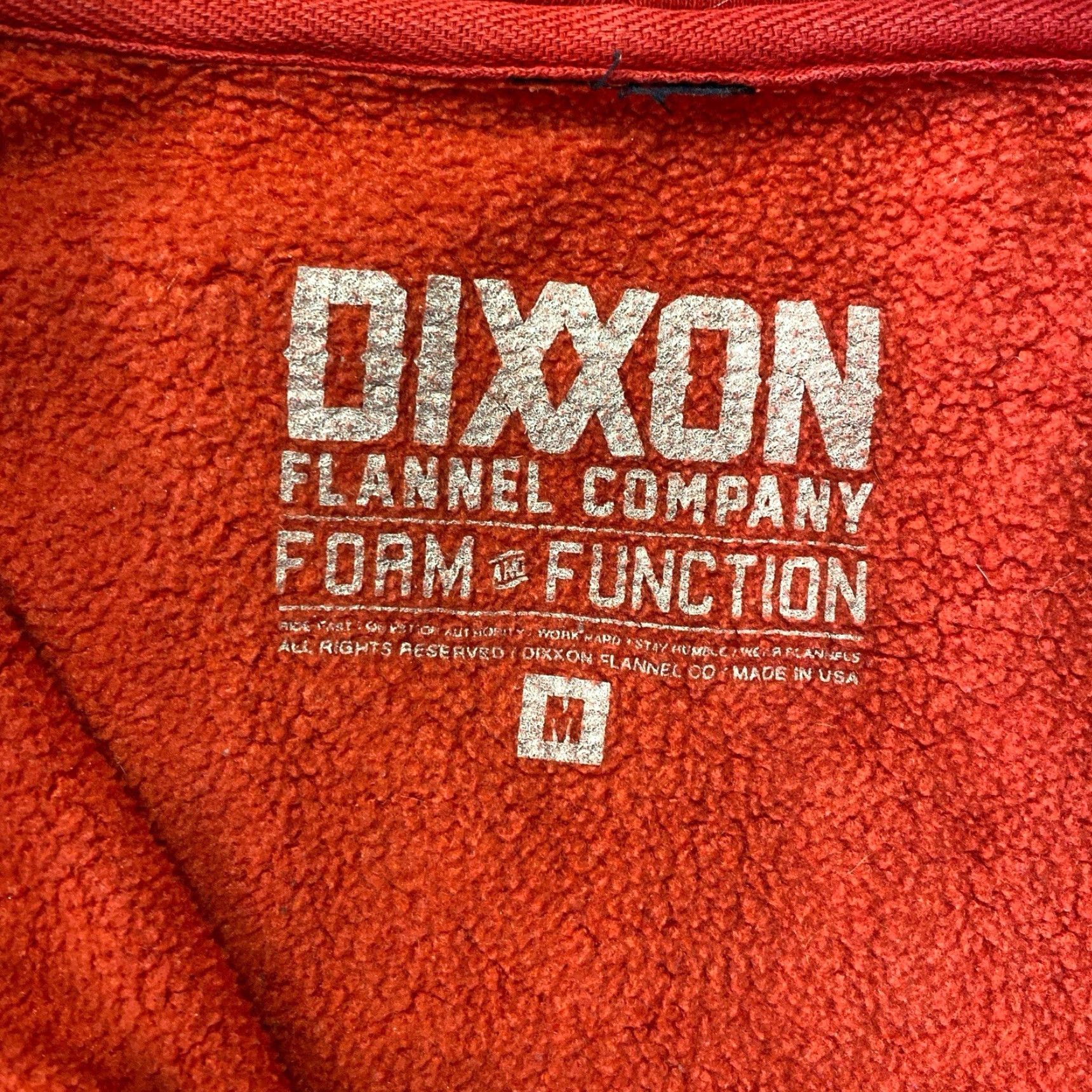 CO Dixxon Flannel Co Men Zip Up Hoodie Medium Red Full Zip Hooded Pockets Cotton Polyester Mens Regular Outdoor Vintage: No? Size US M / EU 48-50 / 2 - 3 Thumbnail