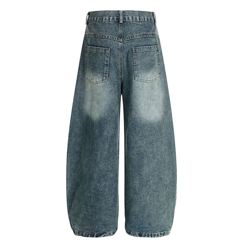 Jean Street vibe patchwork washed curved jeans for men Size US 32 / EU 48 - 2 Thumbnail