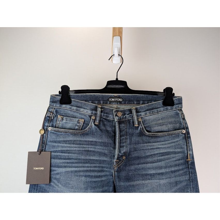 Tom Ford o1rshd1 Straight-Fit Denim Jeans in Navy Size US 33 - 3 Thumbnail
