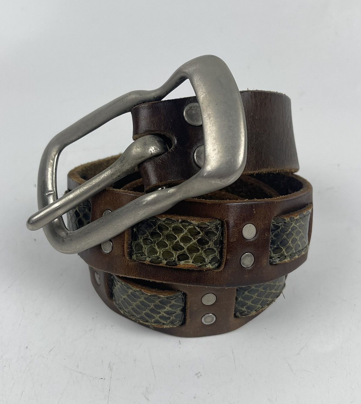 Other big buckle leather belt tc19 Size 36 - 1 Thumbnail