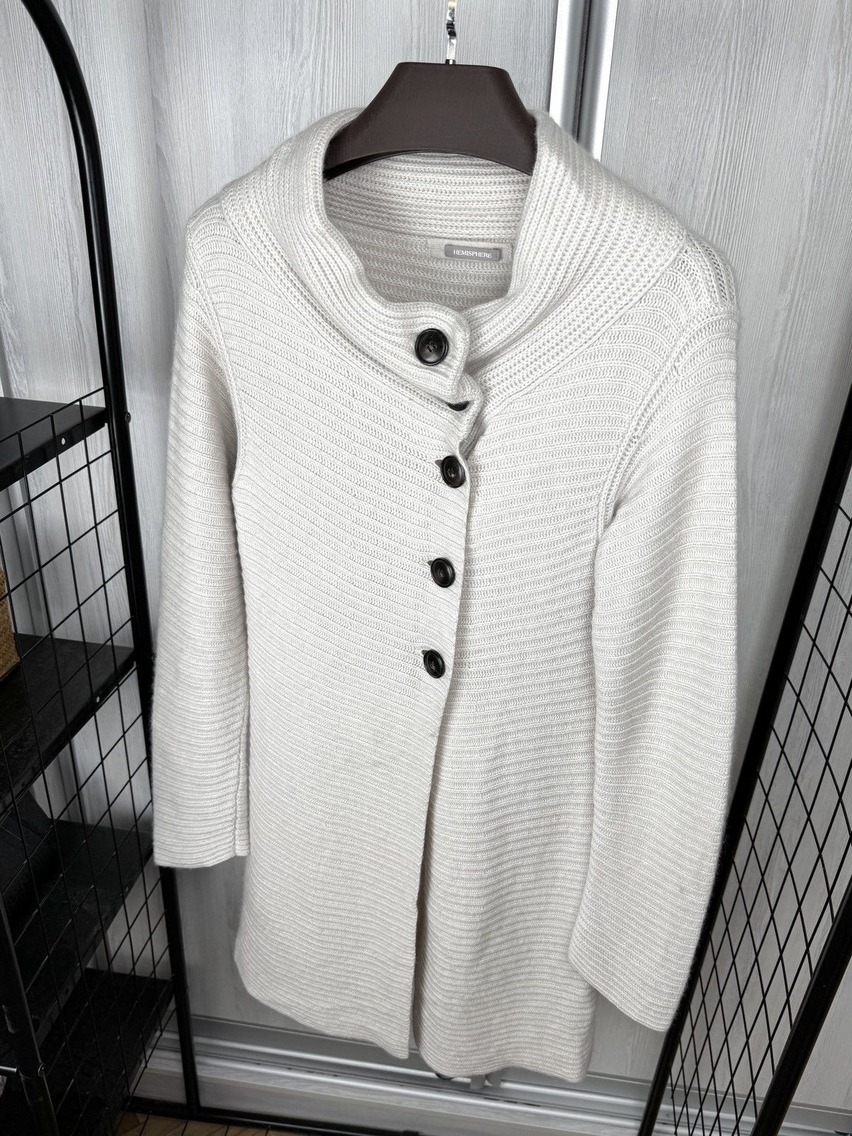Other Hemisphere wool cashmere beige long button up cardigan sz 38 Size M / US 6-8 / IT 42-44 - 6 Thumbnail