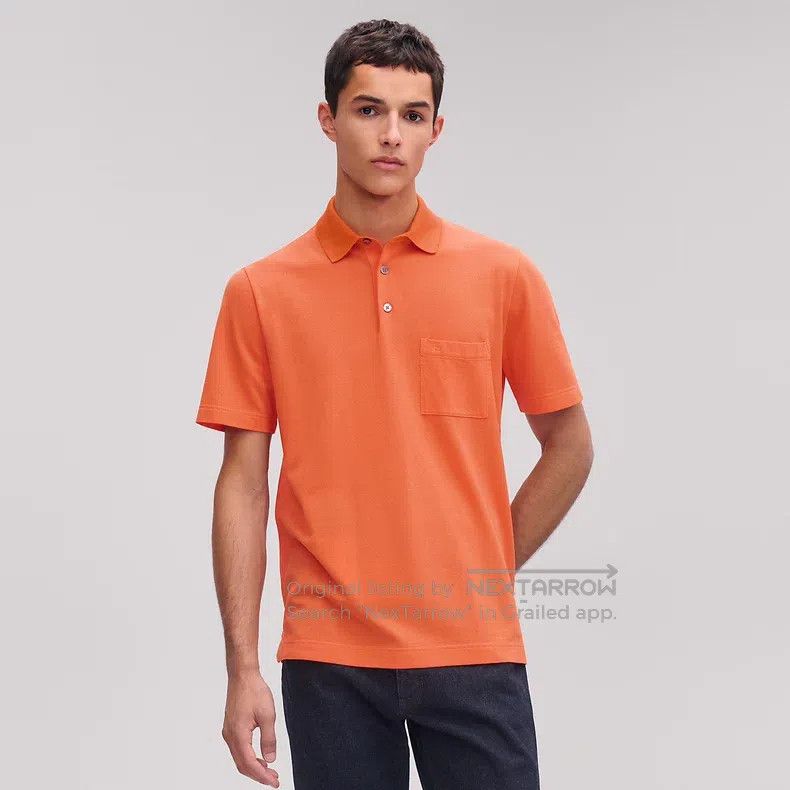 Hermes Hermes Short-sleeve polo shirt, orange, H letter embroider Size US M / EU 48-50 / 2 - 2 Thumbnail