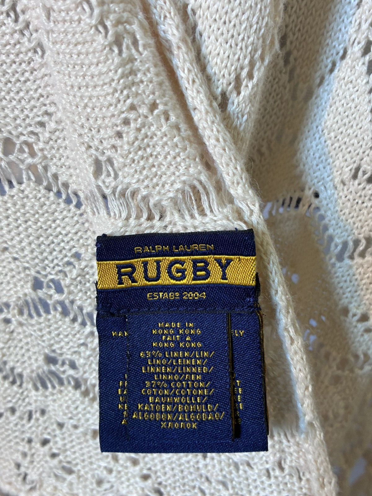 Rugby Ralph Lauren 2004 European Sarl Ralph Lauren Rugby Eyelet Tassle Scarf Size ONE SIZE - 4 Thumbnail