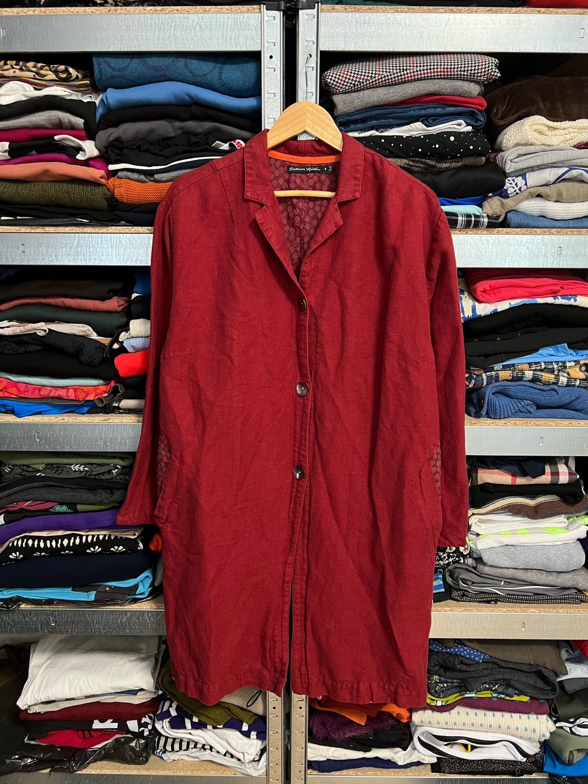 Gudrun Sjoden Gudrun Sjoden Linen Jacket Button Coat Collared Sz S Sjöden Size S / US 4 / IT 40 - 1 Thumbnail