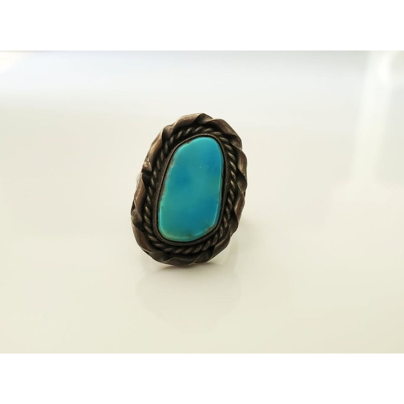 Other Vintage Turquoise Sterling Silver Ring Size ONE SIZE - 1 Thumbnail