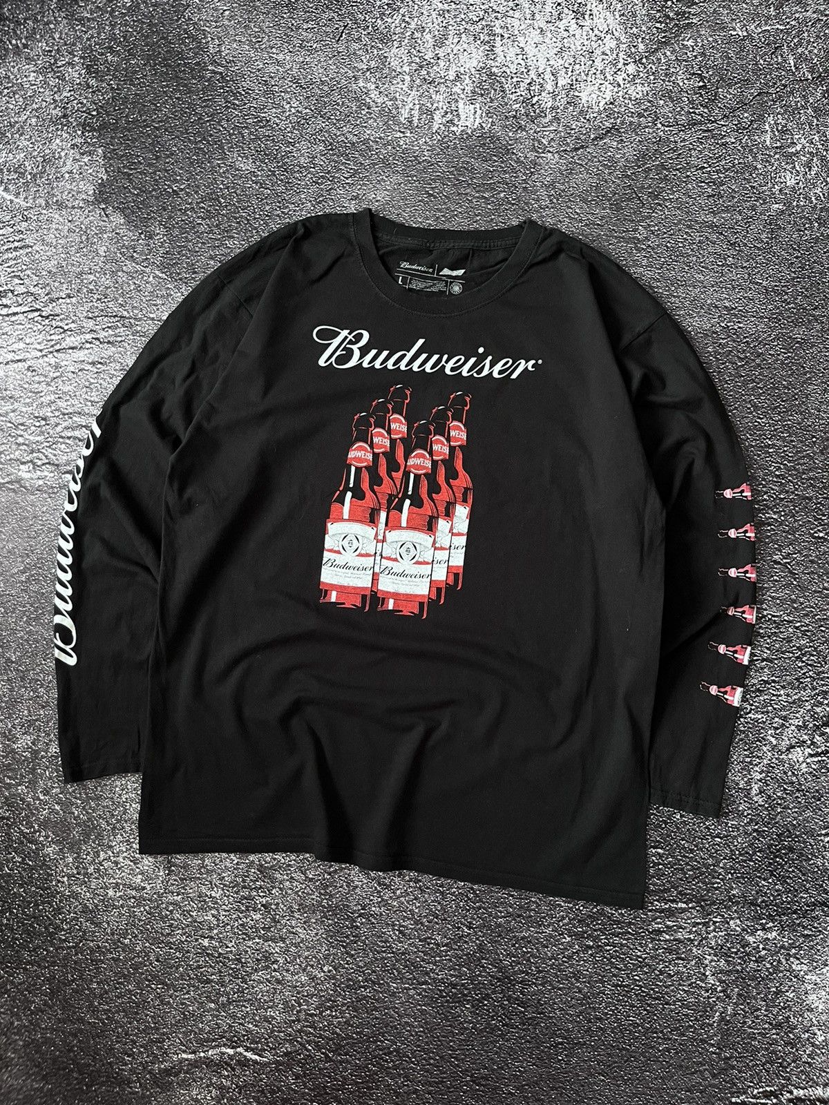 Budweiser Vintage 90s Y2K Budweiser Beer Logo Long Sleve Tee Size US L / EU 52-54 / 3 - 2 Thumbnail