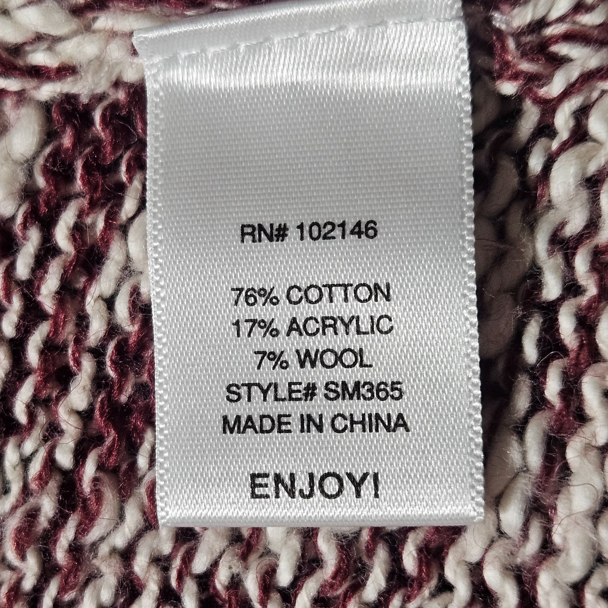Michael Stars Michael Stars Burgundy Cream Knit Cardigan 1 Grunge, Coffeec Size S / US 4 / IT 40 - 5 Thumbnail