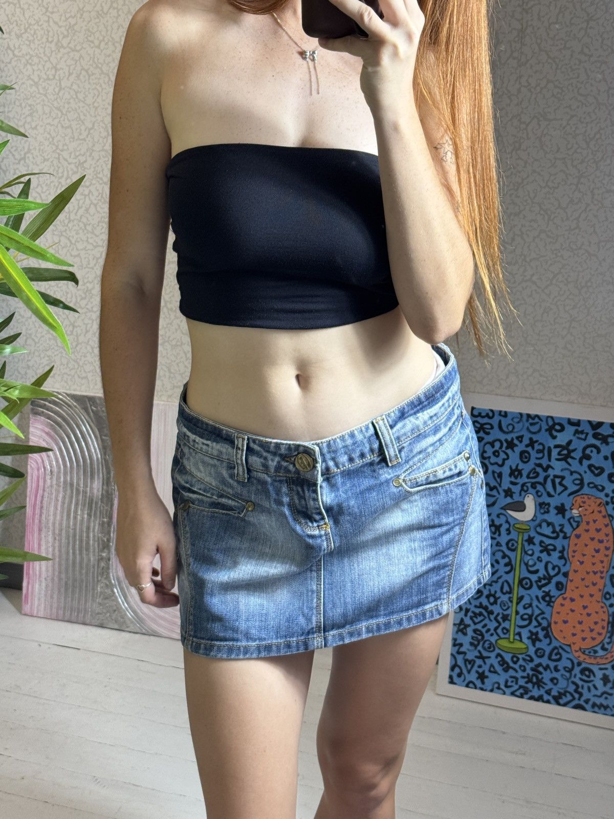 Just Cavalli VINTAGE JUST CAVALLI 2000s MINI DENIM SKIRT Size 30" / US 8 / IT 44 - 7 Thumbnail