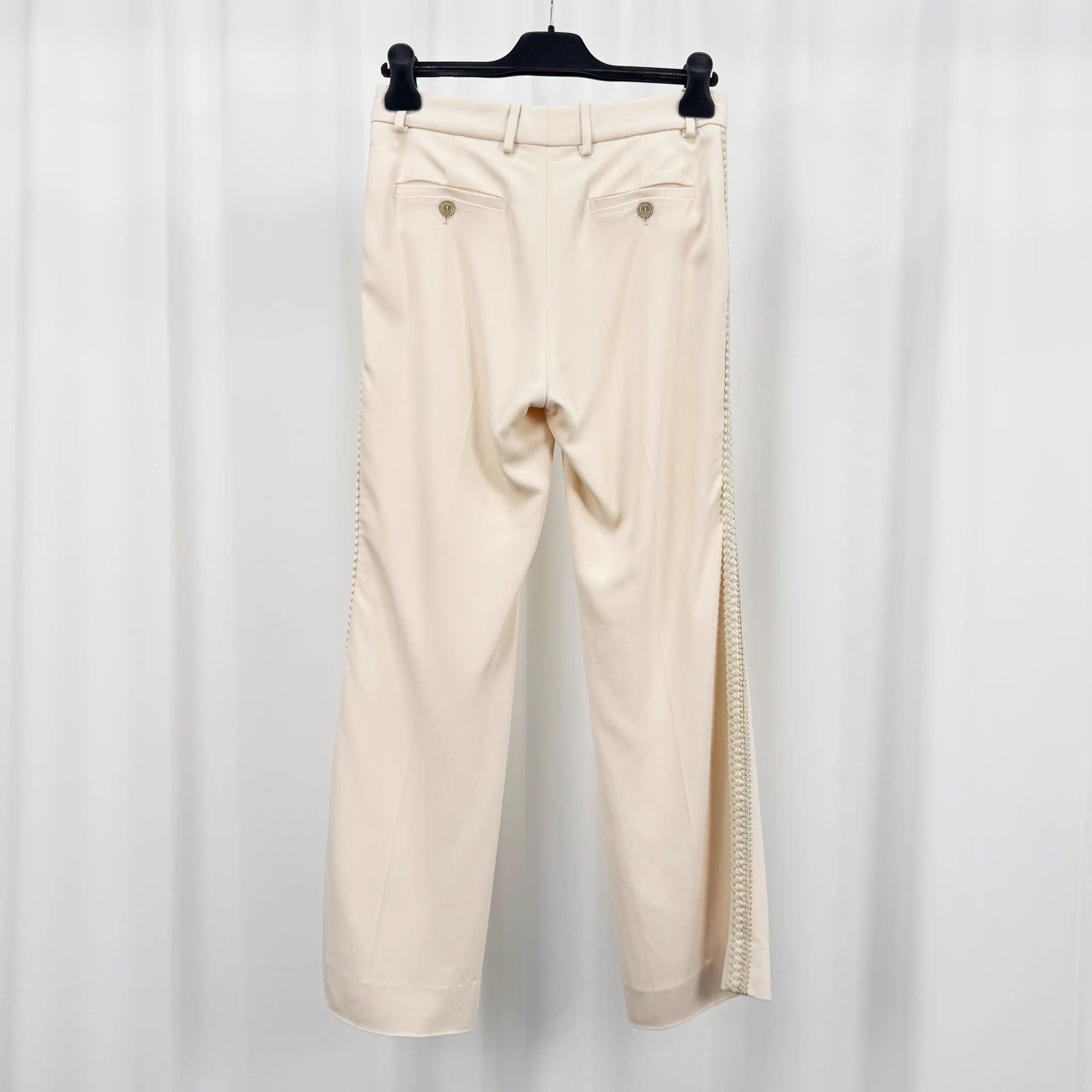 Gucci Gucci lace-knit silk casual pants 40 NWT Size 28" / US 6 / IT 42 - 2 Thumbnail